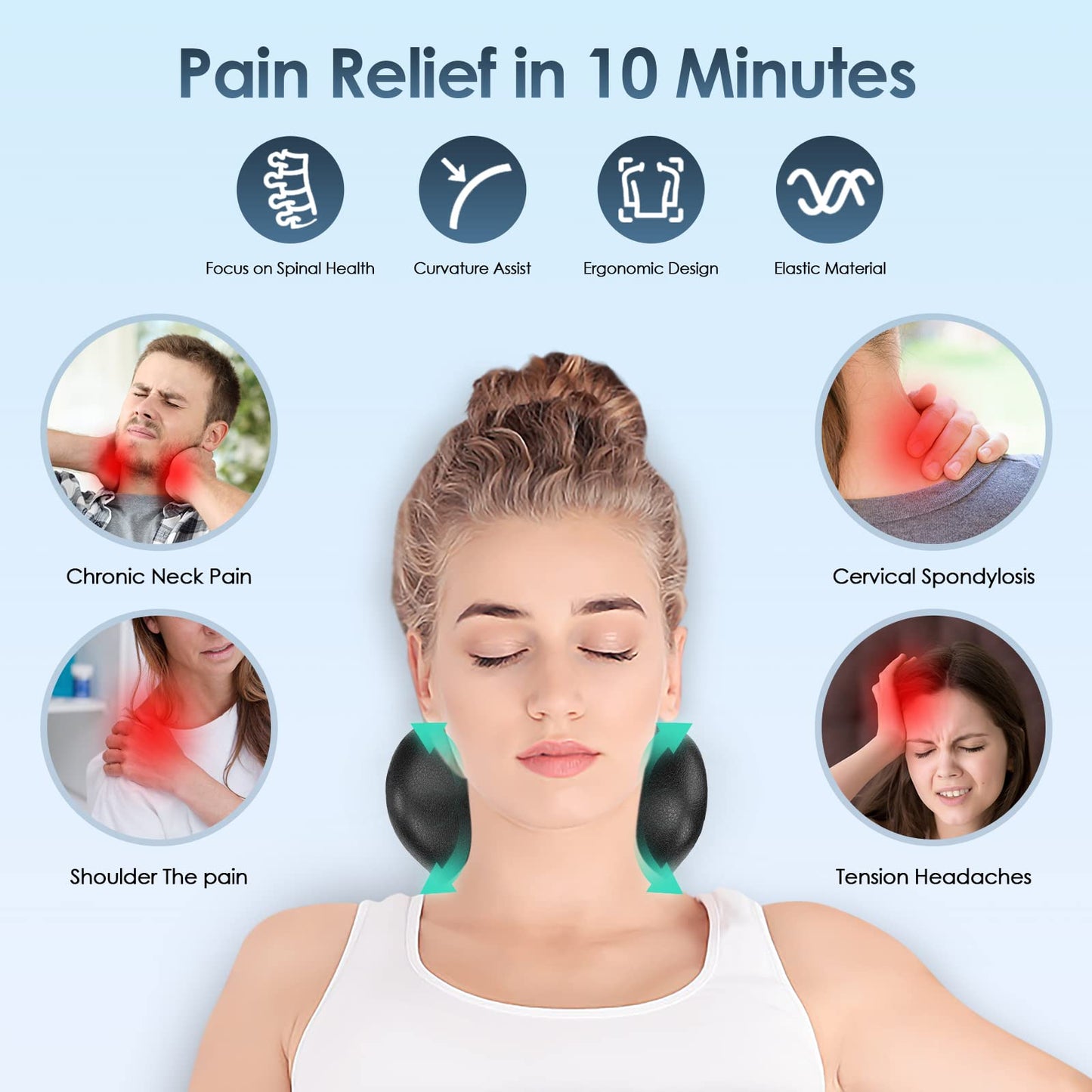 Wingeema Z6 2026 4-in-1 Neck Shoulder Massager with Heat & Pulse, Deep Tissue Kneading Pillow, Remote Control, Portable Travel Neck Relaxer for Pain Relief in Office/Car/Home Use