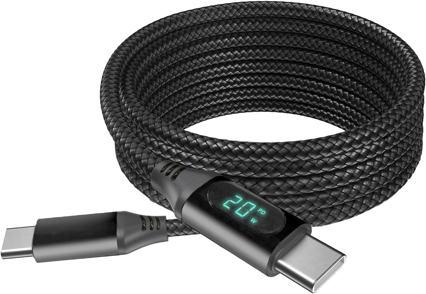 BoxWave TIMMKOO Q5 MP3 (6ft) (100W), Cable Compatible with WiFi Player with Bluetooth - PowerDisplay PD Cable - USB-C