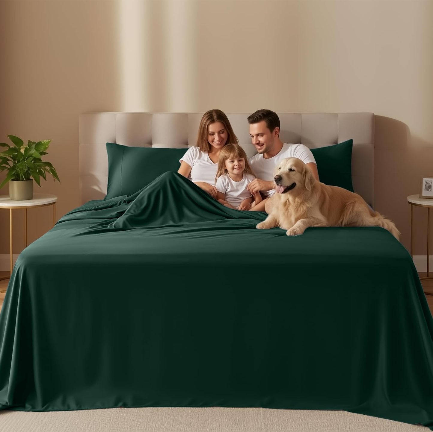 Utopia Bedding Full Bed Sheets Set - 4-Piece Brushed Microfiber - Fade & Shrinkage Resistant | Emerald Green