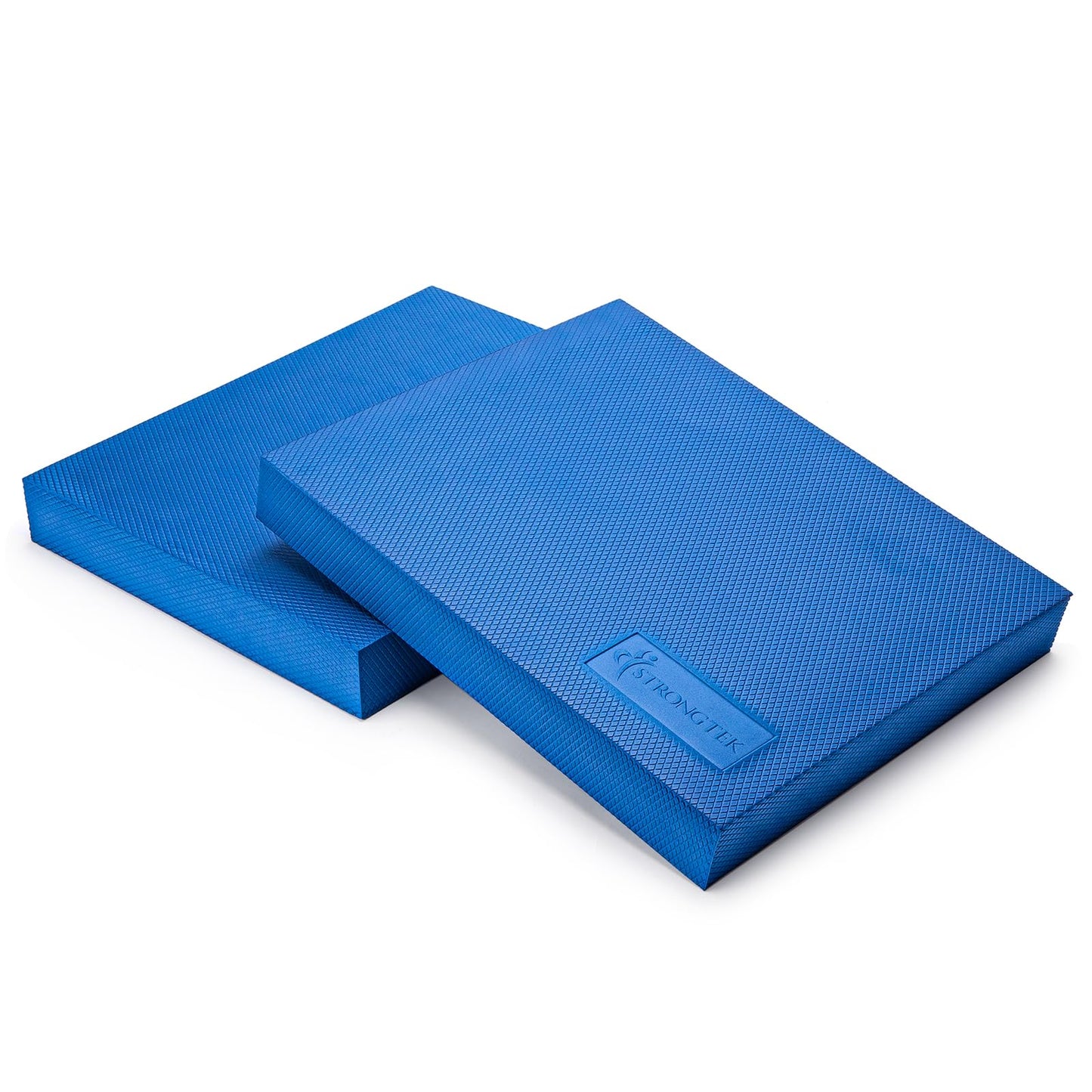 StrongTek 2-Pack Extra Wide Balance Pads, 19" x 15.8" x 2.4" High-Density TPE Foam for Physical Therapy & Exercise, Non-Slip, Water-Resistant, Stability & Core Strength Training