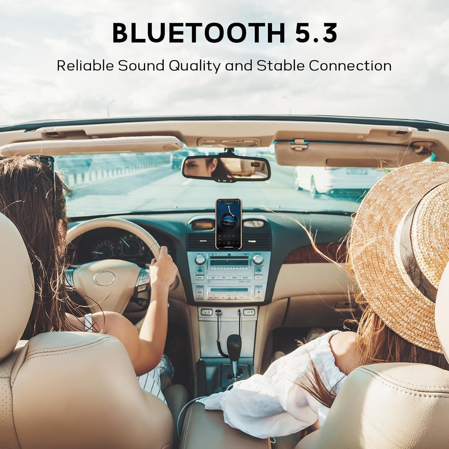 Meliya 5.3 2.0 3.5mm Aux to Bluetooth Adapter for Car, USB to Bluetooth Receiver Jack Kit with Built-in Microphone Aux