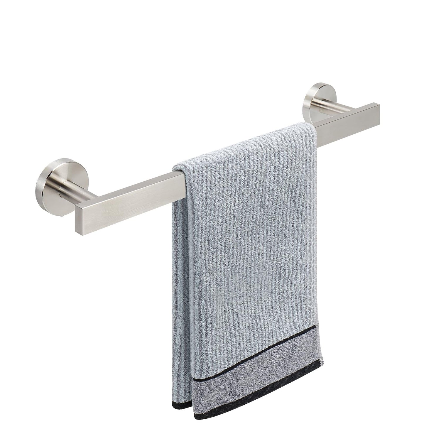 Siyzda Bath Towel Bar, SUS 304 Stainless Steel Towel Rack Holder Wall Mounted, Modern Shower Rod for Bathroom Kitchen Home Decor, 16 Inch (Brushed Nickel)