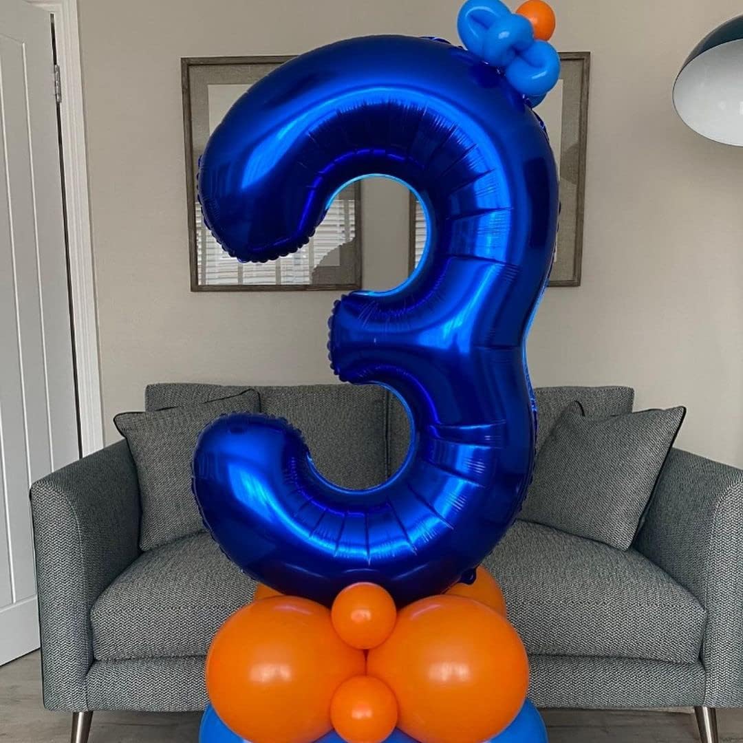 Skiennix Navy Blue Number 13 Balloons - 40 Inch Large Foil Mylar Birthday & Graduation Decorations