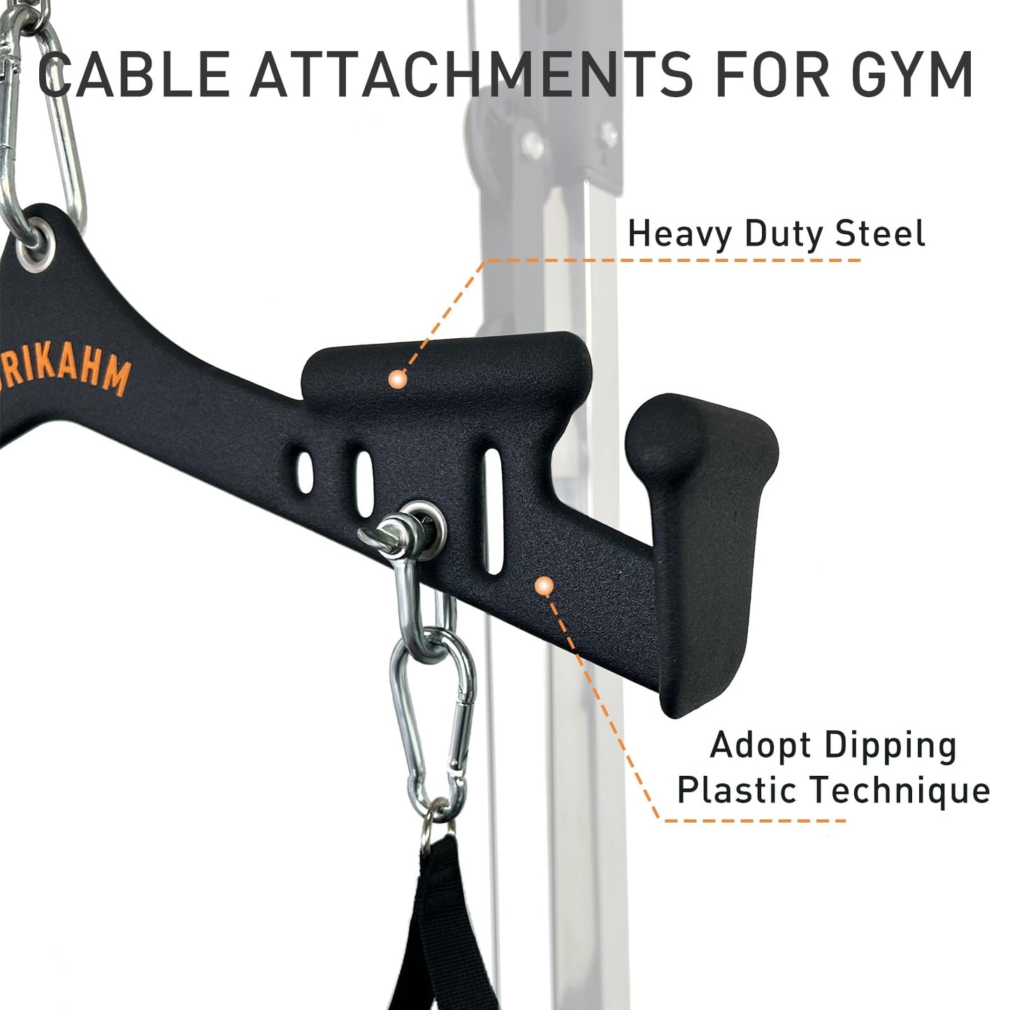 KORIKAHM Multi-Grip LAT Pulldown Attachments, LAT Pull Down Bar, Cable Machine Attachment for Back Muscles Training, Tricep Strength Training Bars Gym Handles for Home Gym Fitness (KOR04)
