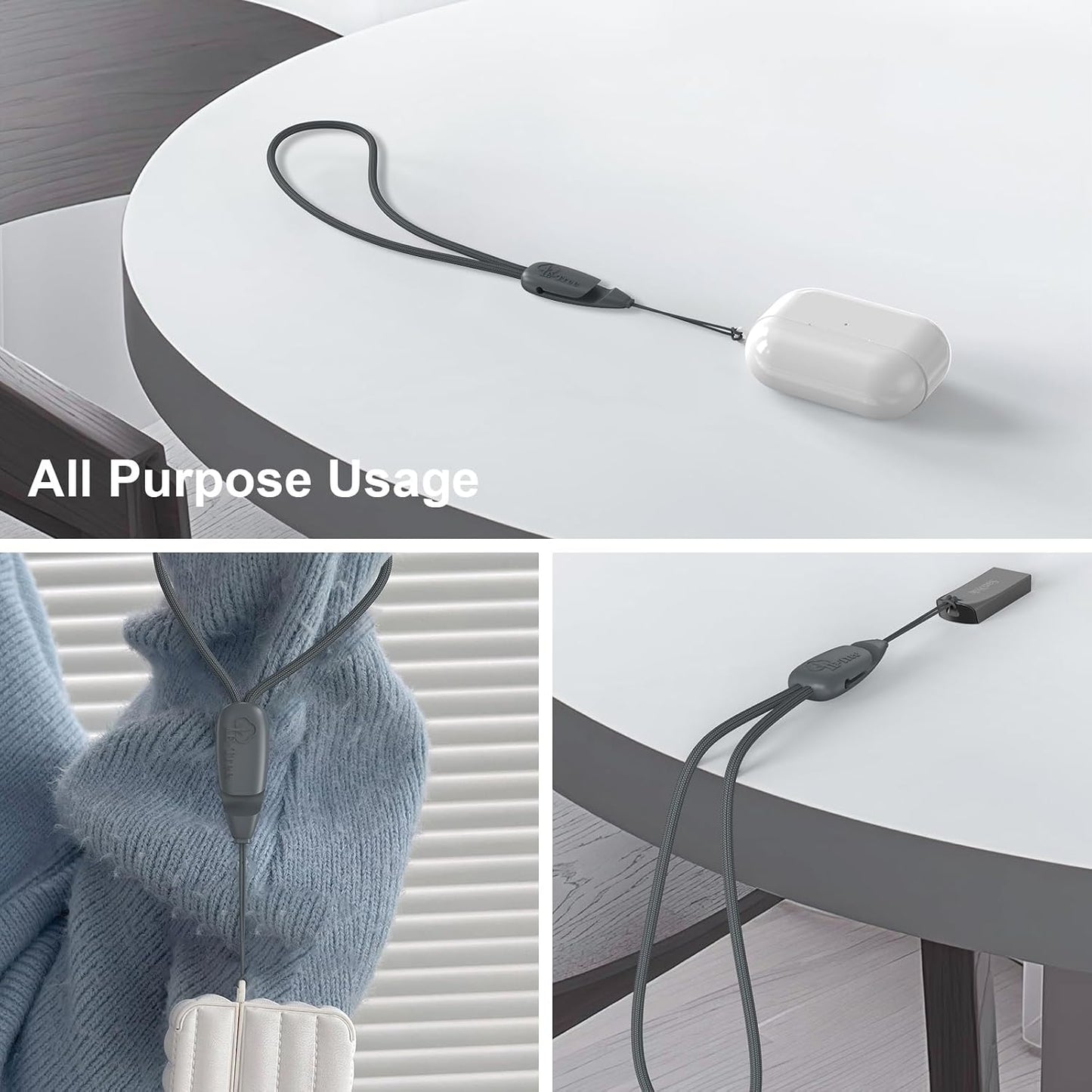 2 Pack E-Tree Multi-Purpose Wrist Lanyard Hand Strap for Cell Phone Case Camera Airpods Keys Keychain Keys USB Flash