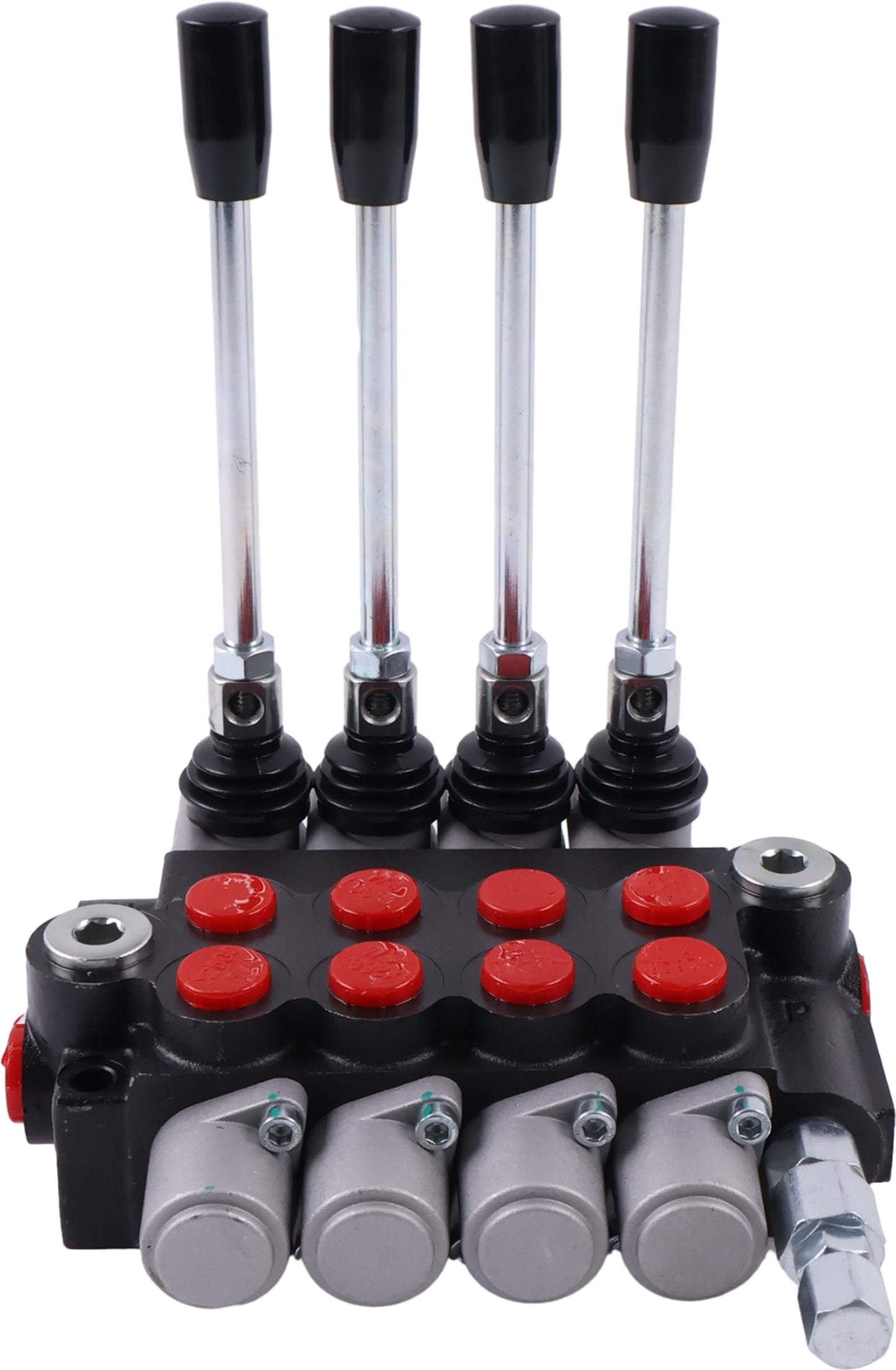 Solarhome 4 Spool Hydraulic Control Valve Open Center Double Acting 13 GPM 3600 PSI SAE Ports Compatible With Tractors Loaders Log Splitters