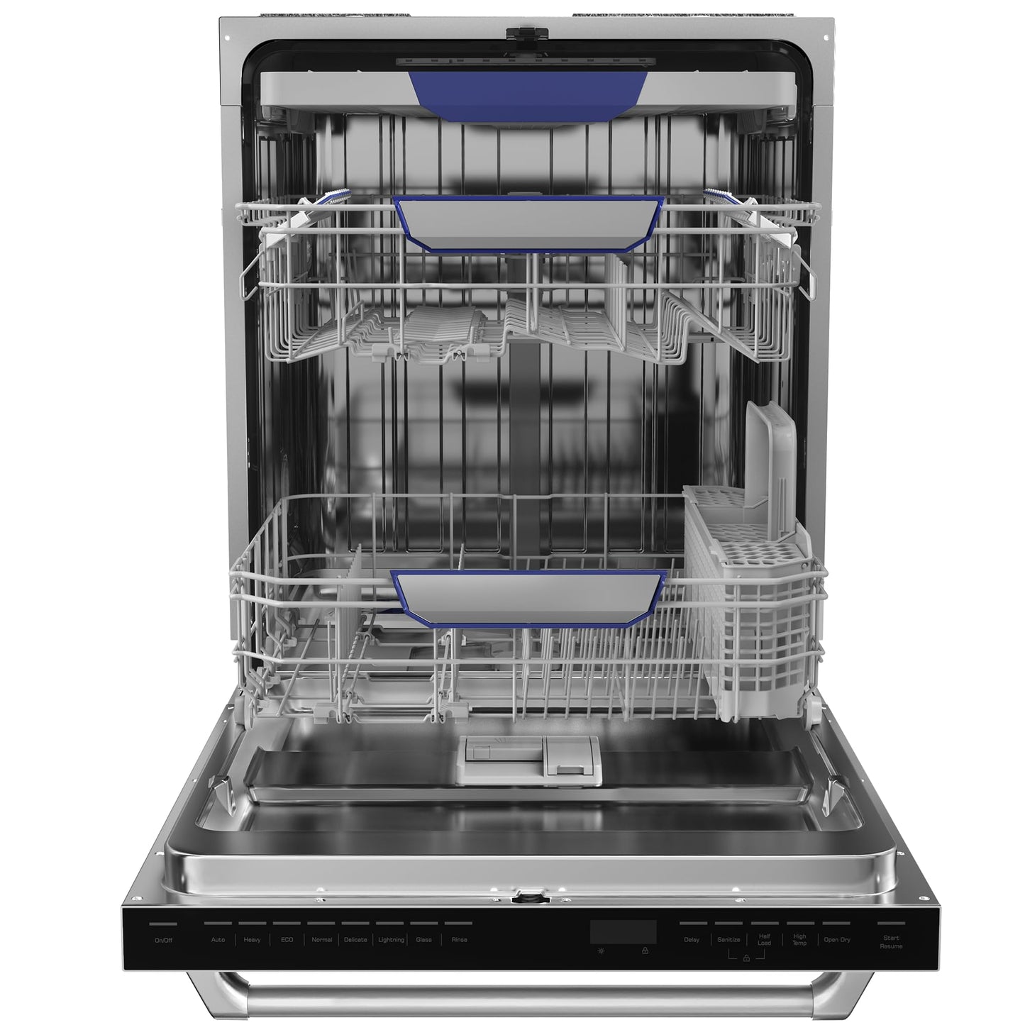 Empava 24 Inch Built-in Dishwasher, Stainless Steel Tub, 15 Place Settings, 8 Wash Cycles, 3 Racks, Dual-Dry System, Top Control, 45 dB Ultra Quiet, Energy Star & UL Certified
