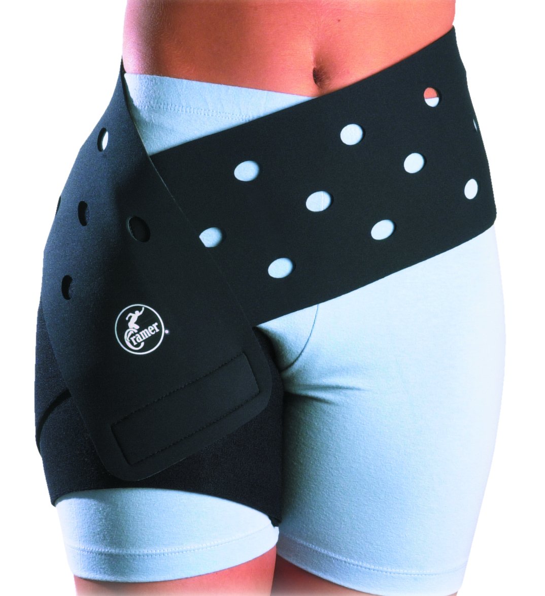 Cramer Groin Hip Spica Support For Groin Strain, Groin Sprain, Hip Replacement, Sporting & Hip Flexor Injuries, Sciatica Nerve Ache Relief, Adjustable Neoprene Compression Wrap, Injury Recovery, Black
