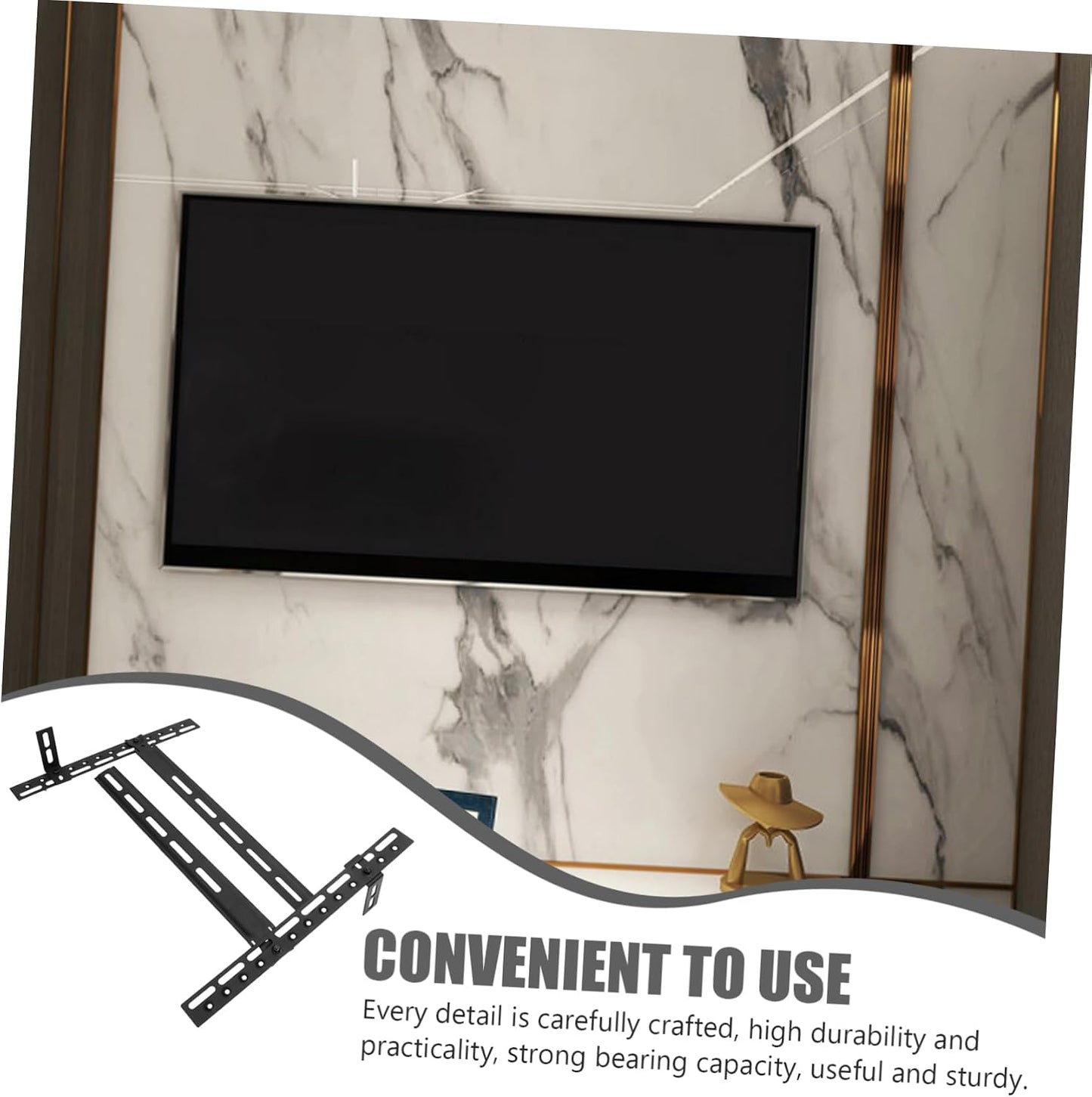 Angoily Heavy Duty Metal Speaker Mount Bracket - Easy Install TV Stand Accessory