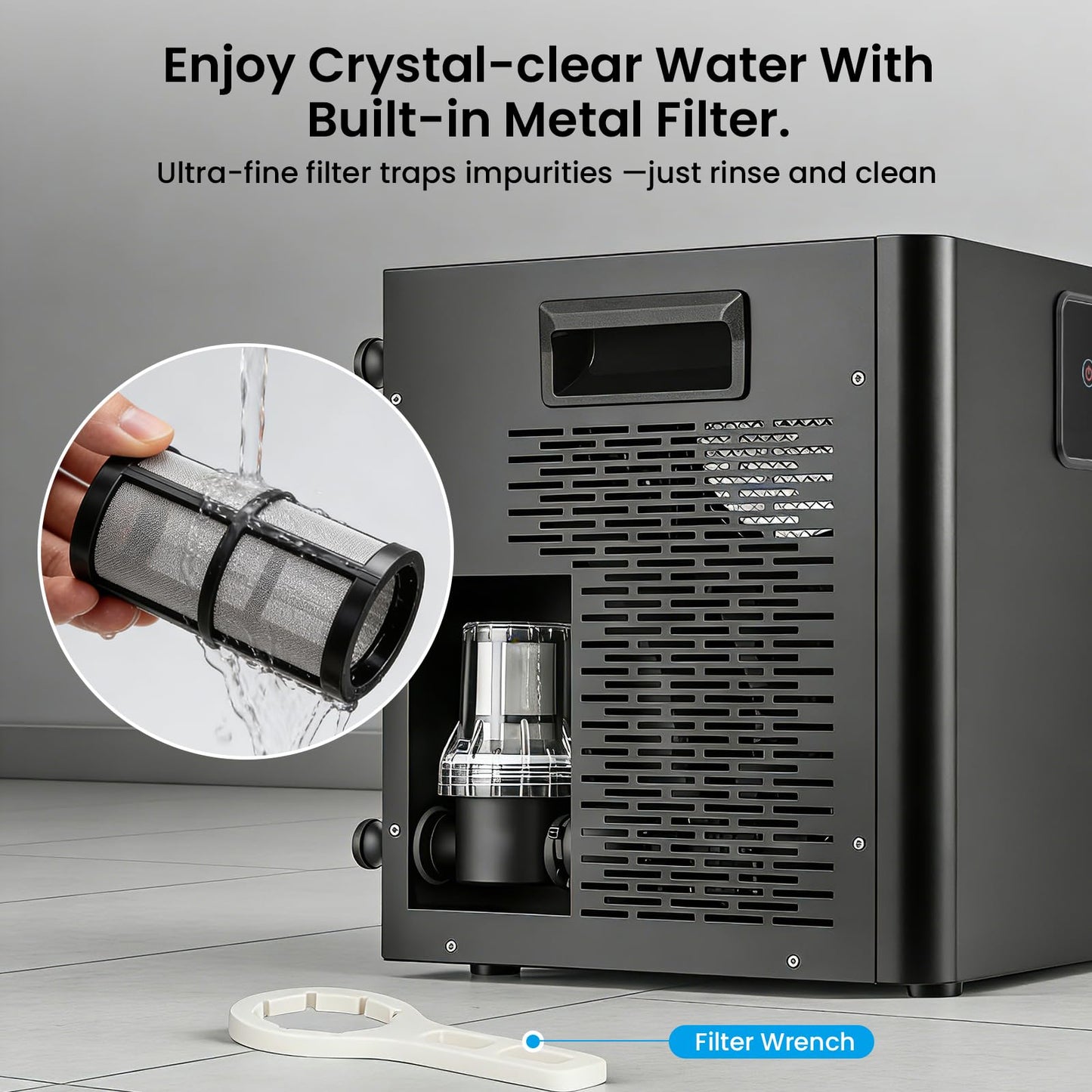 BAOSHISHAN Cold Plunge Chiller 1/3 HP for Ice Bath Tubs, with Built-in Filter & Pump, Easy Setup with Insulated Hoses, Ideal for Ice Bath Cold Therapy Muscle Recovery 110V