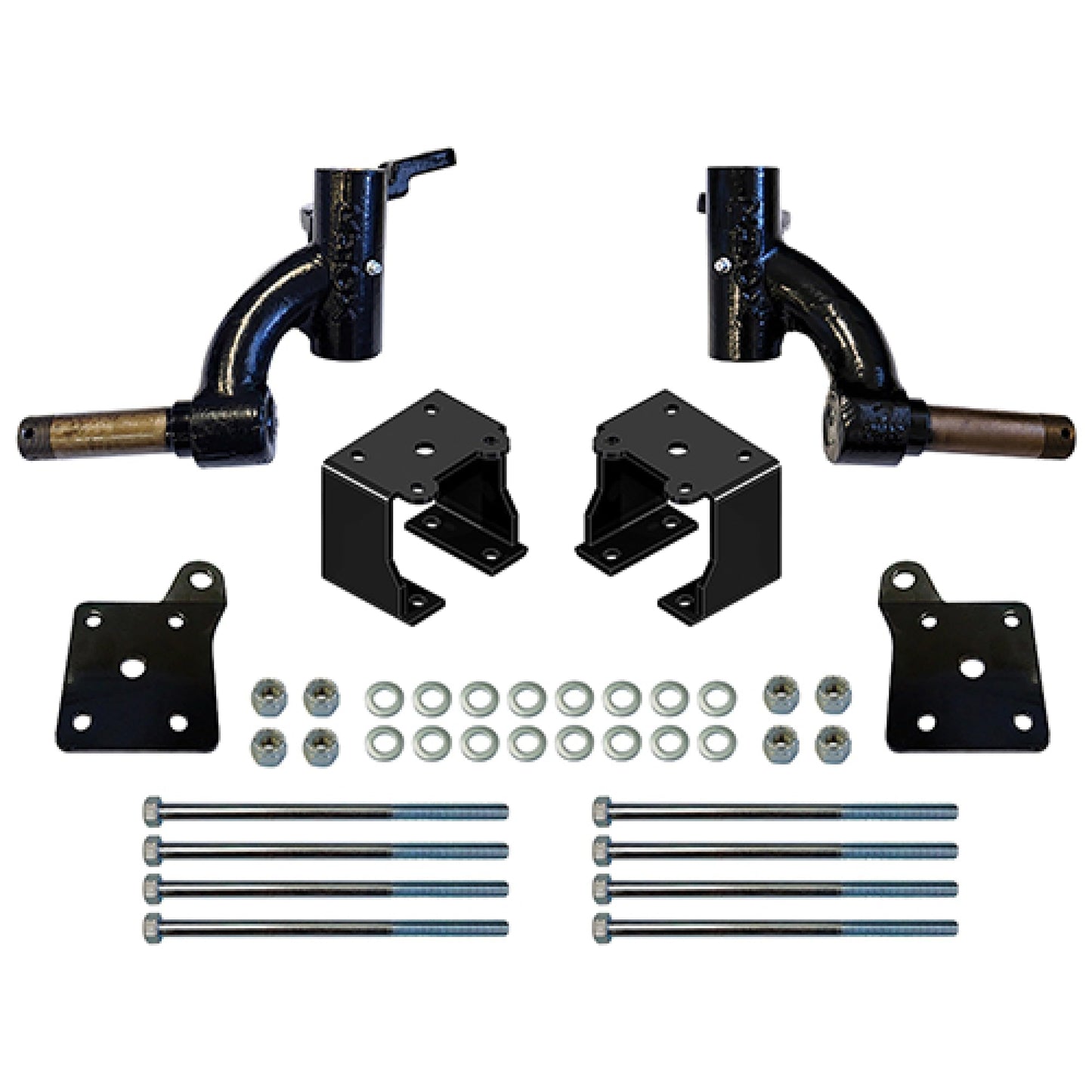 RHOX LIFT‑314 Lift Kit Replacement for E‑Z‑GO TXT Golf Carts, 3" Front and 5‑1/4" Rear Drop Spindle, Fits 2001.5+ Electric & 2001.5–2008.5 Gas Models