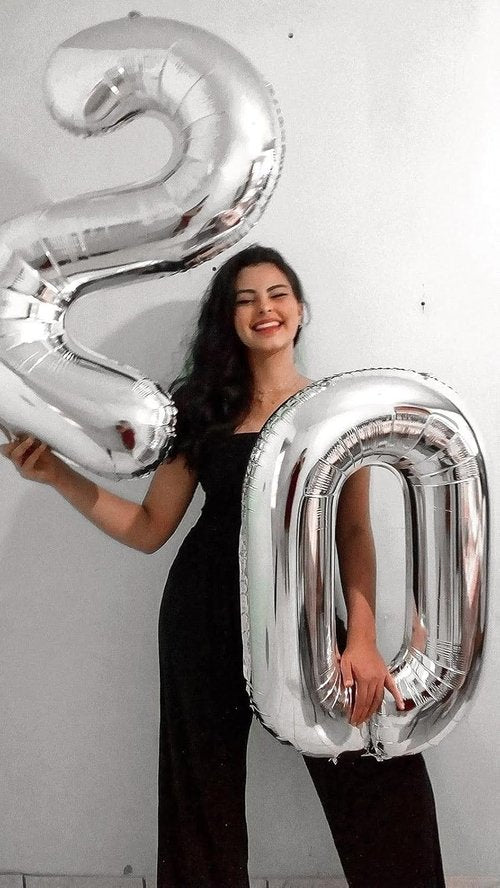 Foil Silver 50 Number Balloon - 40 Inch Birthday Party Decoration for Men & Women | Big Anniversary Supplies
