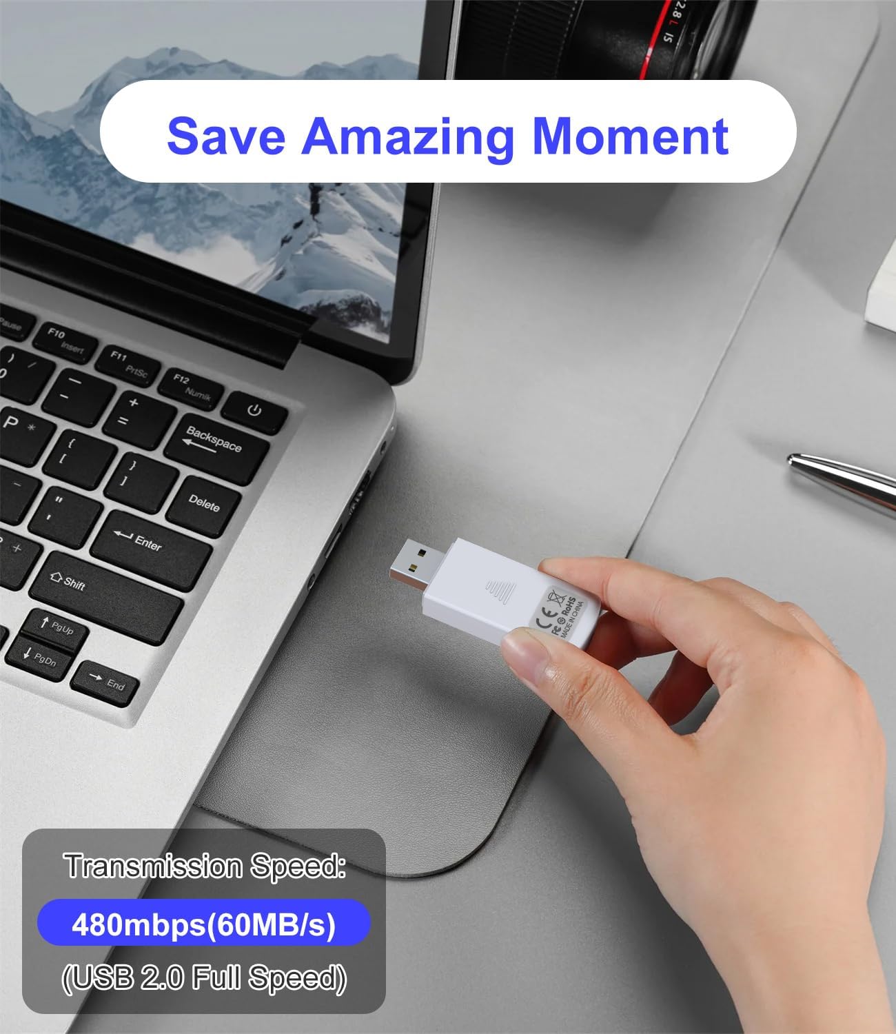 Bawanfa USB SIM Card Reader - Sim Card Adapter Kit with Eject Pin - Micro/Nano/Standard Sim Card Readers - USB to Sim