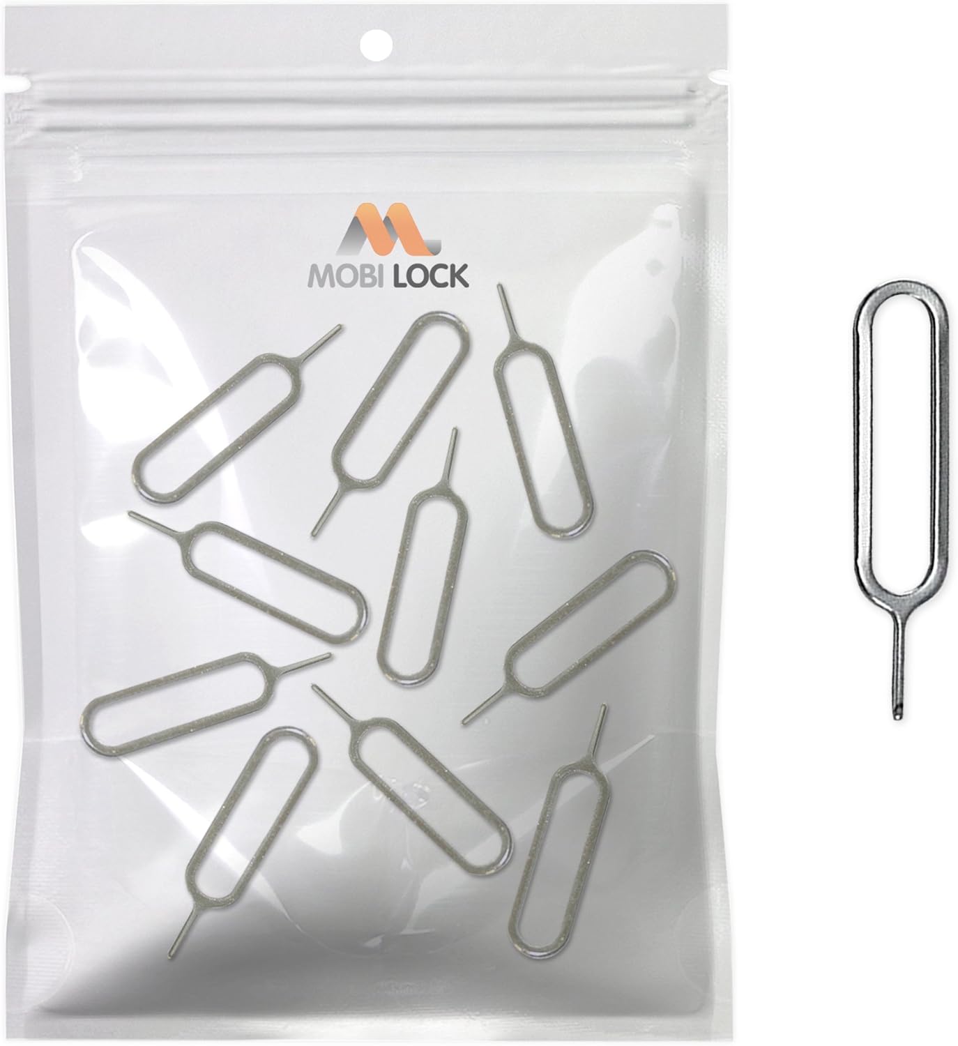 10pcs Mobi Lock Sim Card Tray Removal Tool Compatible with All Smartphones and Tablets - iPhones, Android - Samsung