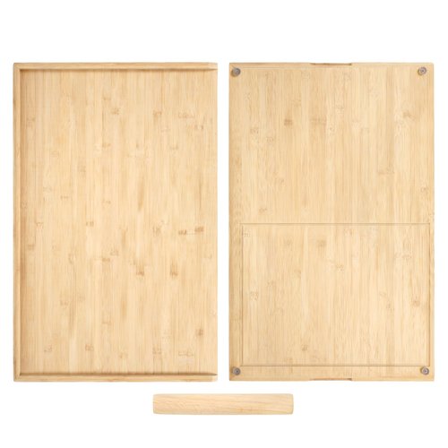 Bamboo Cutting Board Double Sided 28” x 18” with Juice Groove, Large Wooden Cutting Boards for Kitchen, Wood Chopping Board with Side Handles for Fruit, Meat, Kneading Dough