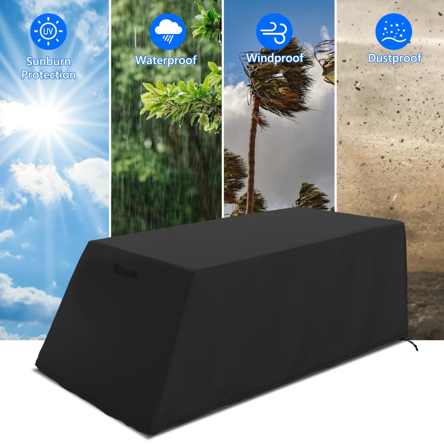 MUTUSHI Sit-up Board Cover Outdoor Waterproof Weight Bench Cover Fits for Universal Weight Chair Fitness Bench High Quality Oxford fabrics UV Protective 52" x 60" x 18" x 21" Black