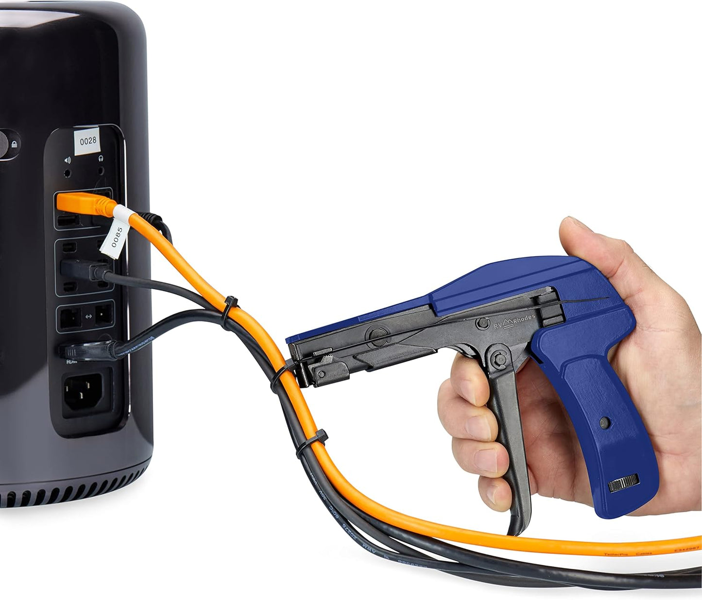 42709 1/4- Zip Tie Gun/Cable Tie Install Tool, Adjustable Tension with Built-In Cutter, for Nylon Ties up to Blue