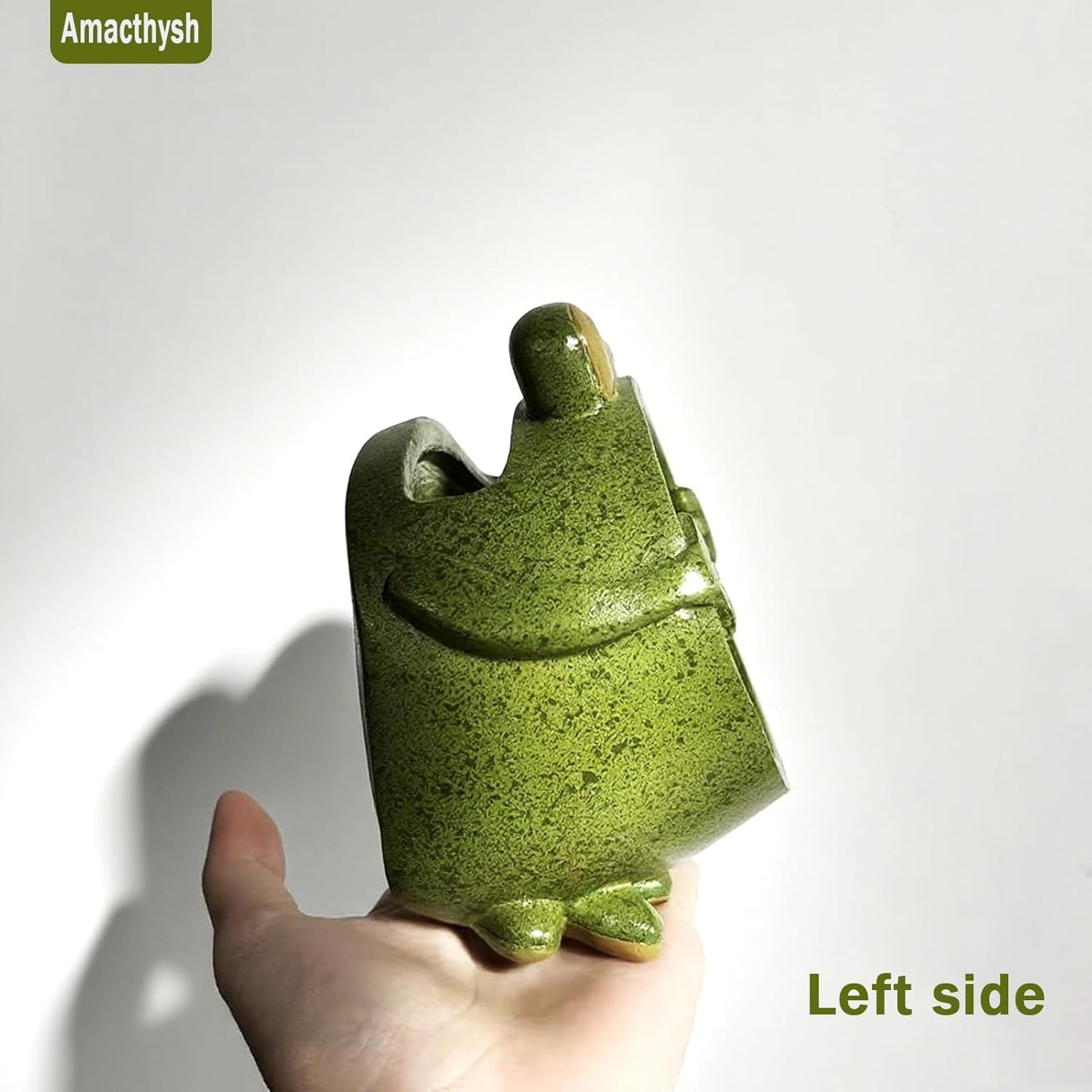 Amacthysh Cell Phone Stand with Sound Amplifier,Frog Amplifying Phone Speaker, Ceramic Desktop Cell Phone Speaker