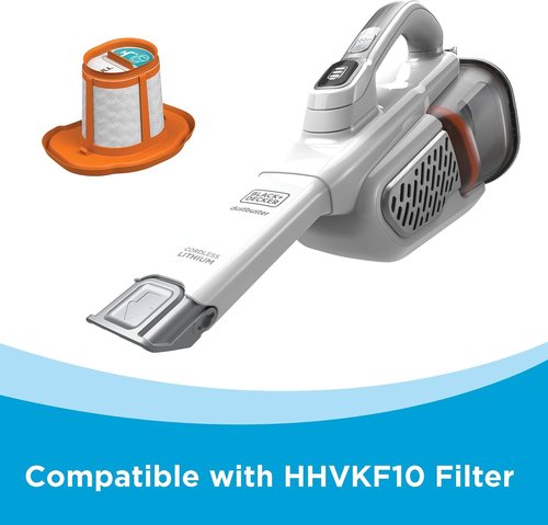 BLACK+DECKER Handheld Vacuum - Cordless & Rechargeable with Powerful Suction | Extra Long Crevice Tool