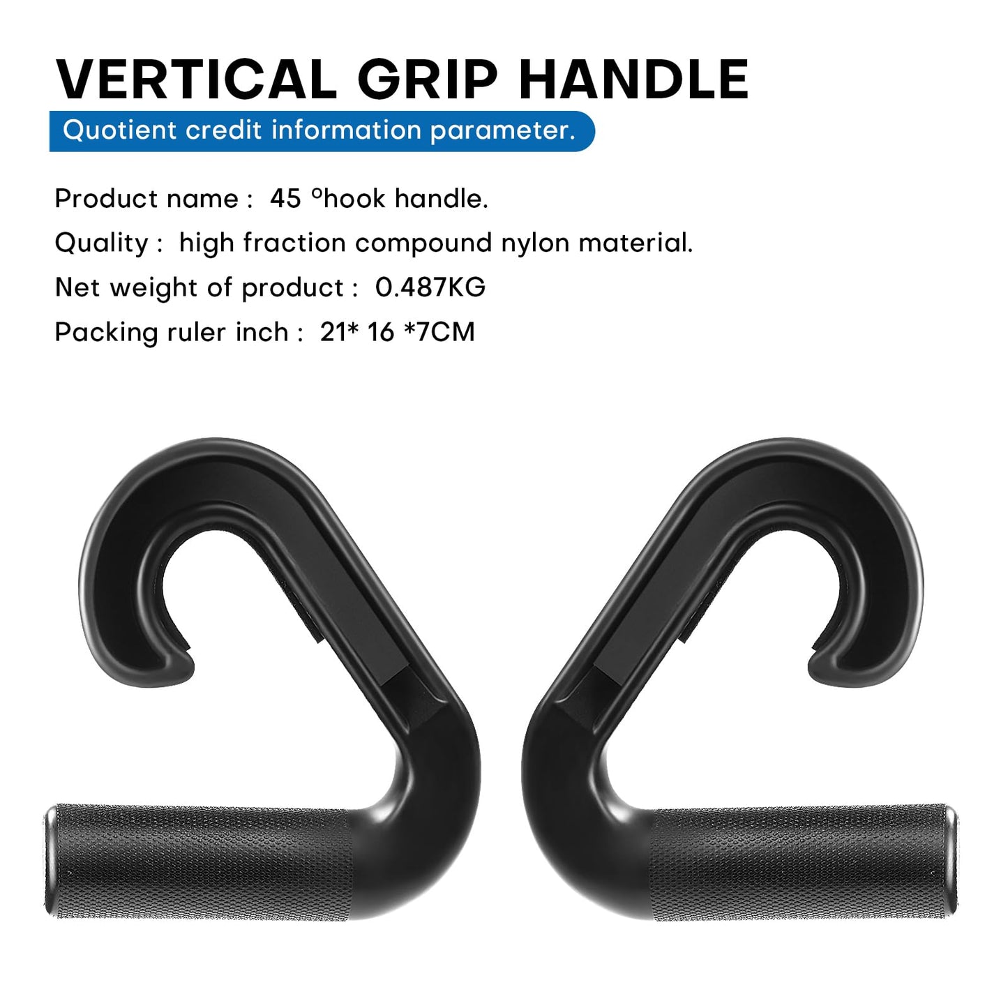 Rolitwils Neutral Grip Pull Up Handles - Heavy Duty Multi-Purpose Handles for Pull Ups & Deadlifts - Ergonomic Workout Handles & Exercise Machine Attachments with Premium Grips