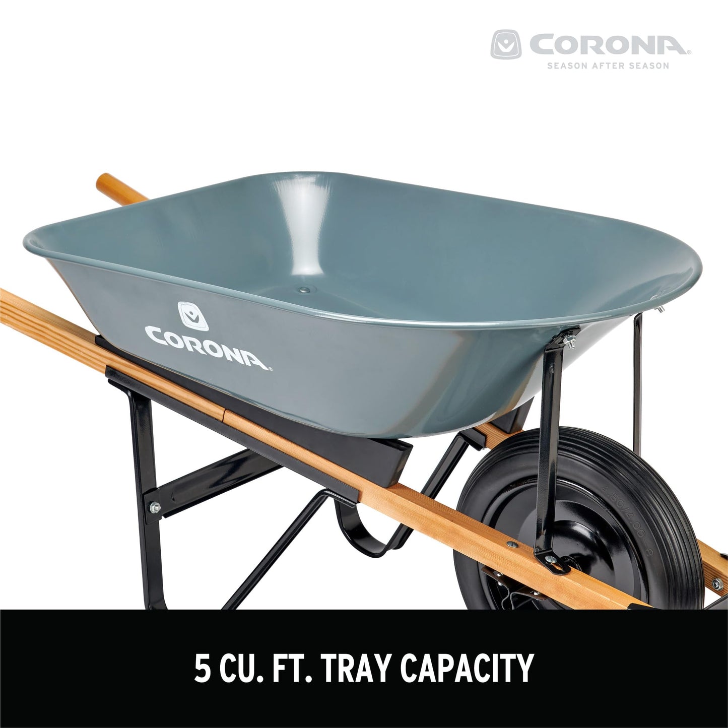 Corona Tools Wheelbarrow in a Box – 5 Cubic Foot Heavy Duty Garden Cart with 15” Flat-Free Tire for Gardening, Planting & Outdoor Use