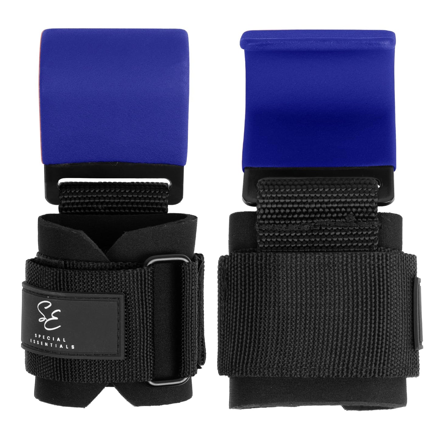 Special Essentials Weight Lifting Hooks - 1 Pair of Premium Steel Hooks with Padded Wrist Straps for Enhanced Grip & Support During Heavyweight Lifting, Pull-Ups, Powerlifting, Deadlifts, and Rows