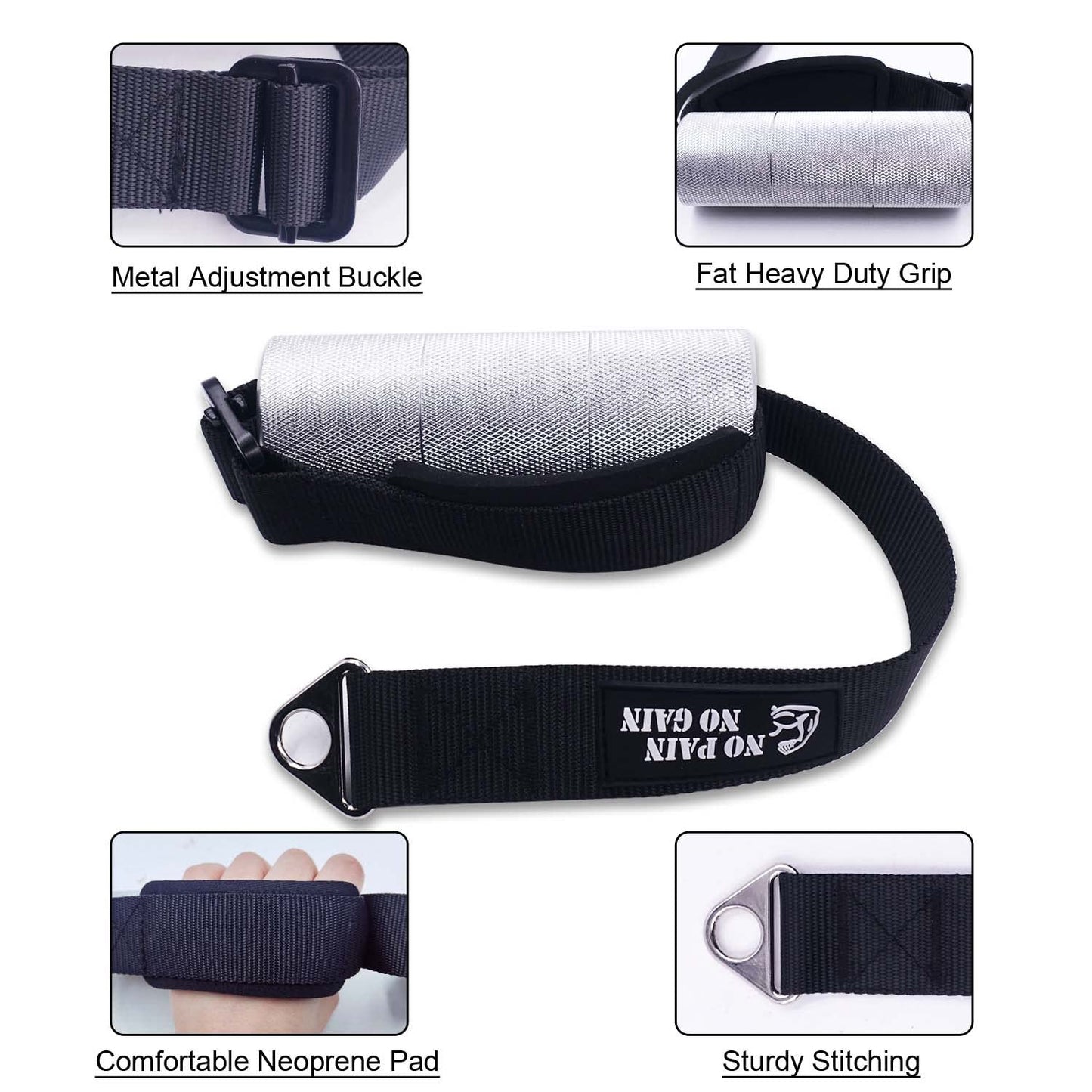 Lights Mountain Arm Wrestling Exercise Handle Φ2in Grip - Wrist and Forearm Exerciser Pulldown Triceps Rope Workout