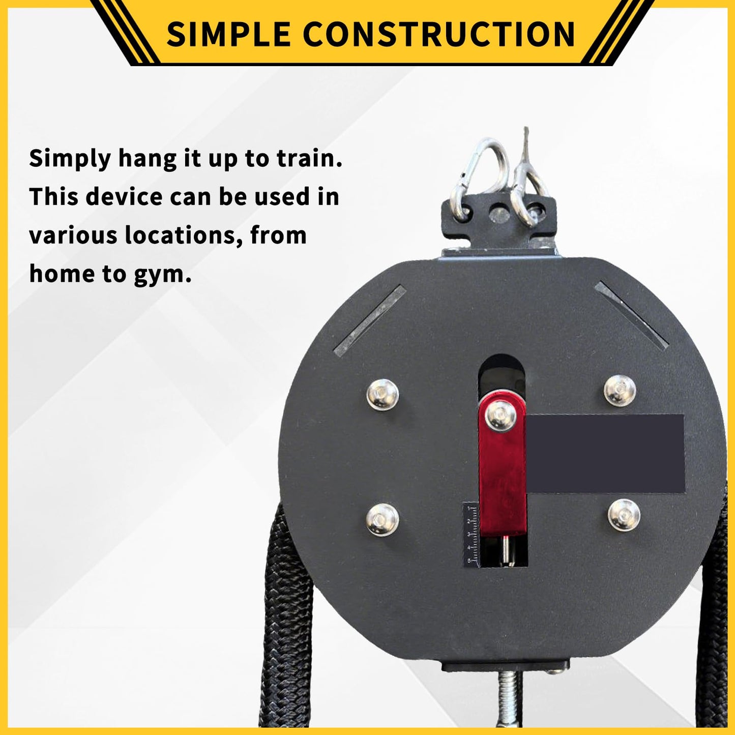Endless Rope Trainer with Adjustable Resistance, Portable Rope Pull Machine for Home Gym & Strength Training, Hanging Infinity Pulley System for Cardio & Full Body Workout
