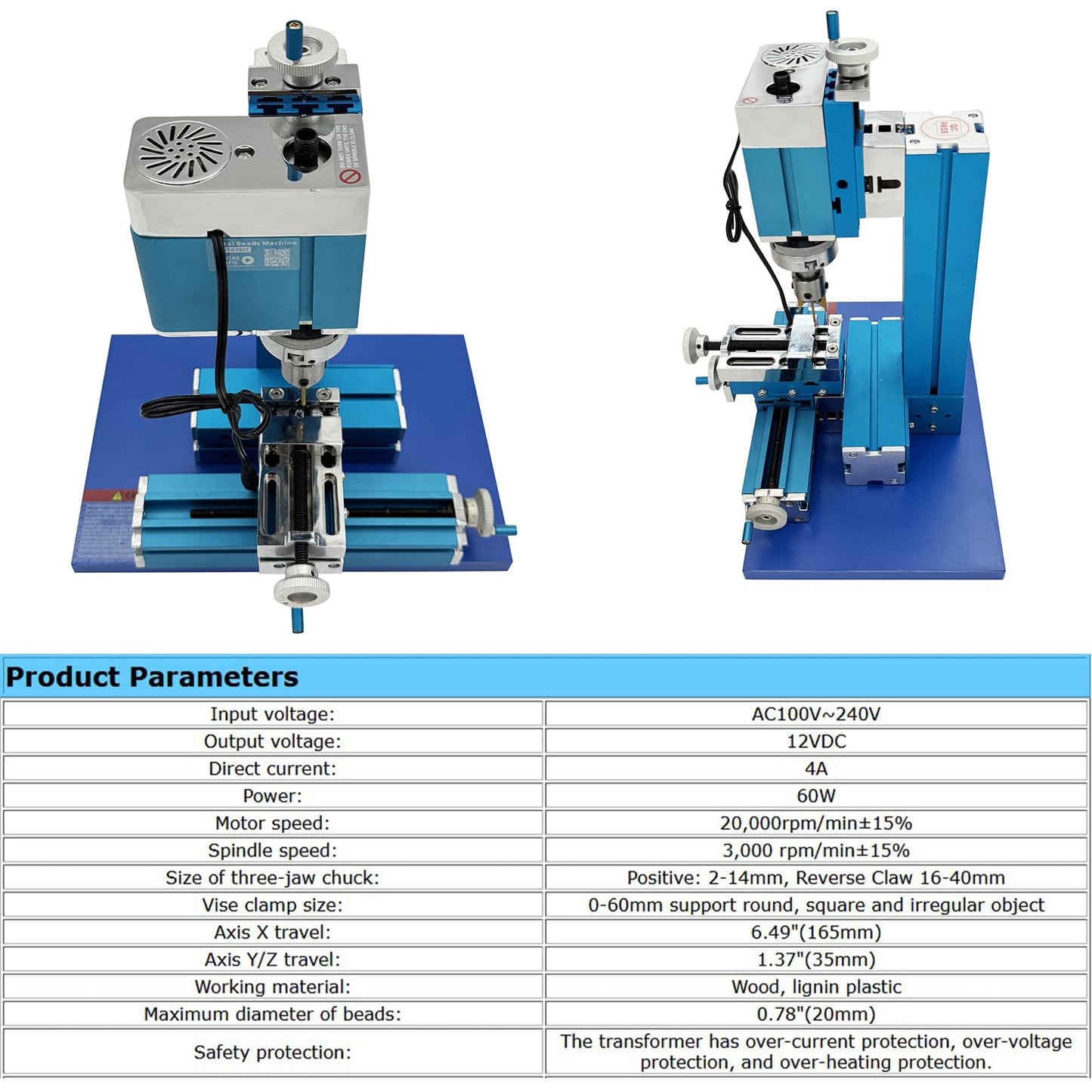 INTBUYING 100V-240V Mini Milling Machine The Buddhist Bead Cutting Tool 60W Wood Milling Lathe Machine DIY Miller