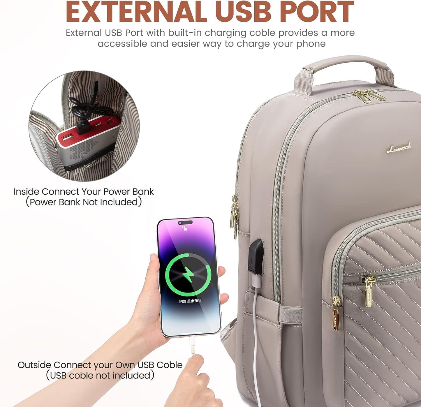 Backpack 15.6 inch, Backpack Backpack LOVEVOOK Laptop for Women Travel Purse,Professional Laptop Computer