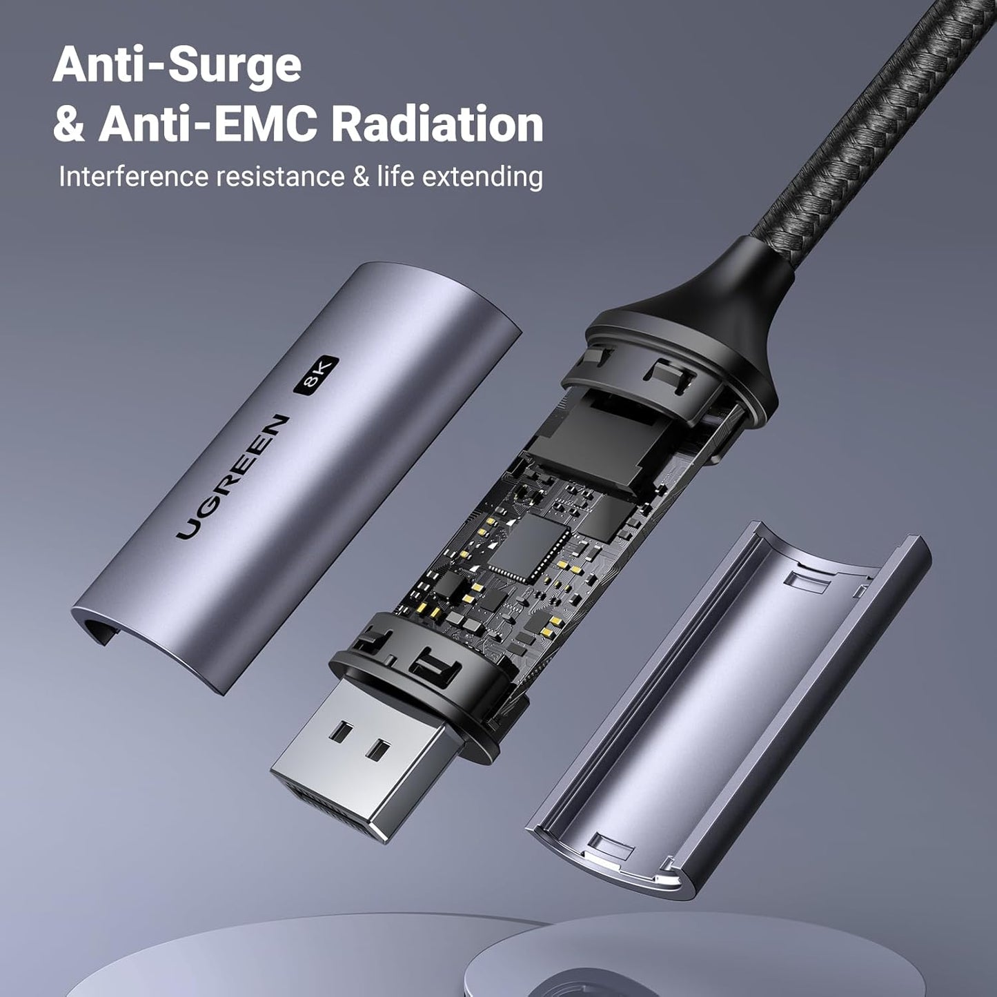 1.4 8K@60Hz 4K@240Hz 4/3 32.4Gbps 17, 6.6FT UGREEN USB C to DisplayPort Cable Unidirectional Thunderbolt to DisplayPort