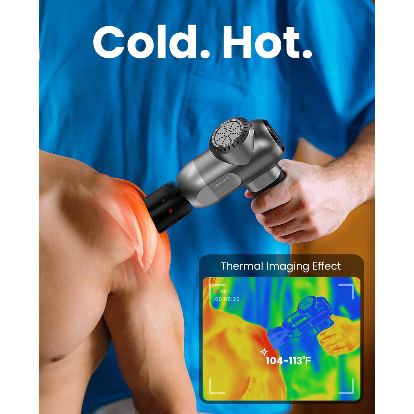 BOB AND BRAD C2 Pro Massage Gun with Heat and Cold Therapy, FSA Eligible & HSA Approved, PT-Developed Deep Tissue Back Massager for Athletes, Men & Women — Birthday & Holiday Gifts
