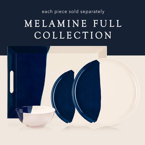 Melamine Dinner Plates | Durable Unbreakable Melamine Plate | Shatter-Proof and Chip-Resistant | Dishwasher Safe, BPA Free | Lightweight Dinnerware Set of 4 | Perfect for Parties, Picnics, BBQ | 11 In