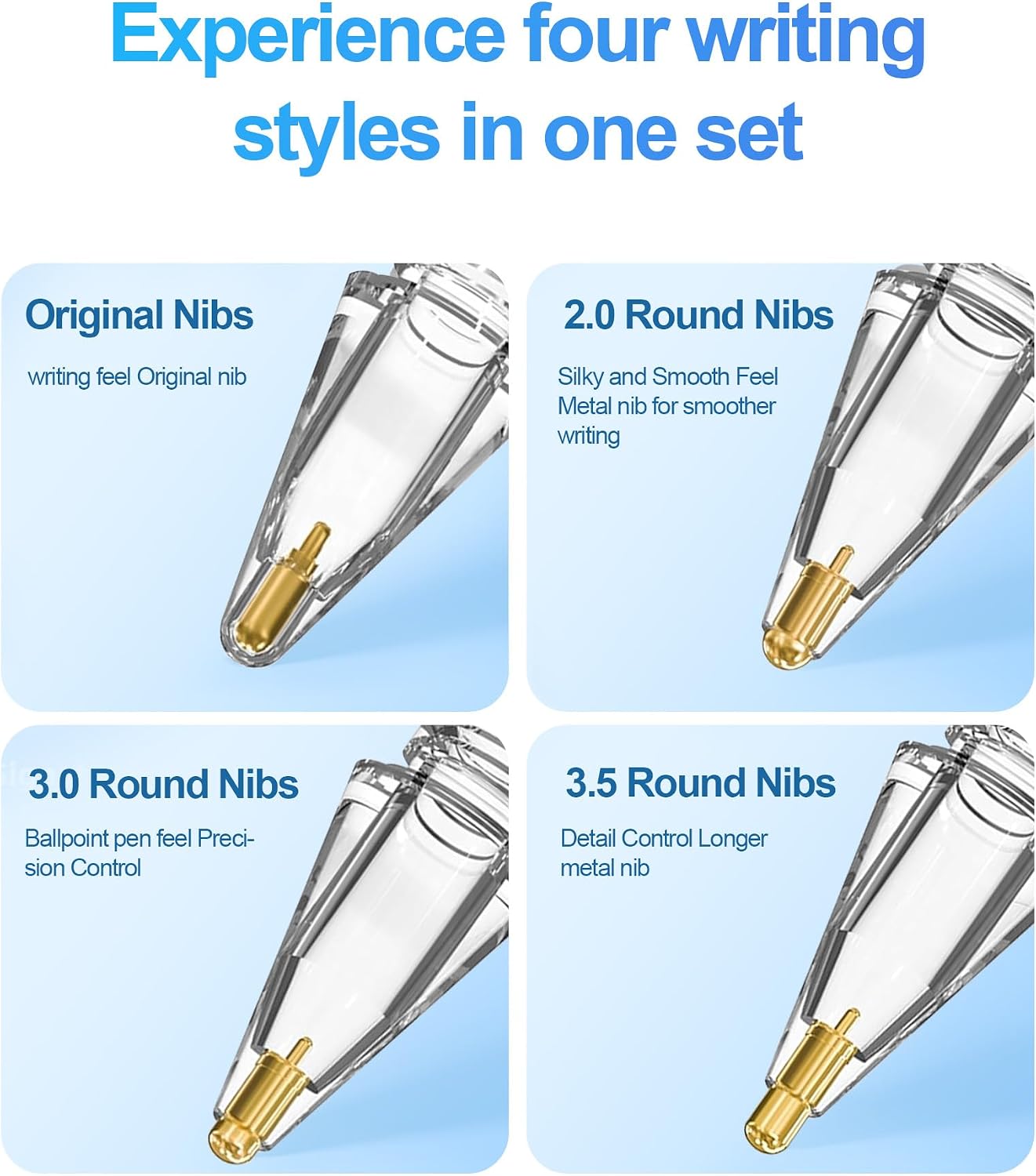 BLEBLE 8 Pack 2nd 1st Replacement Pencil Tips for Apple Pencil Pro - Fine Point Metal Tip for Apple Pencil Generation