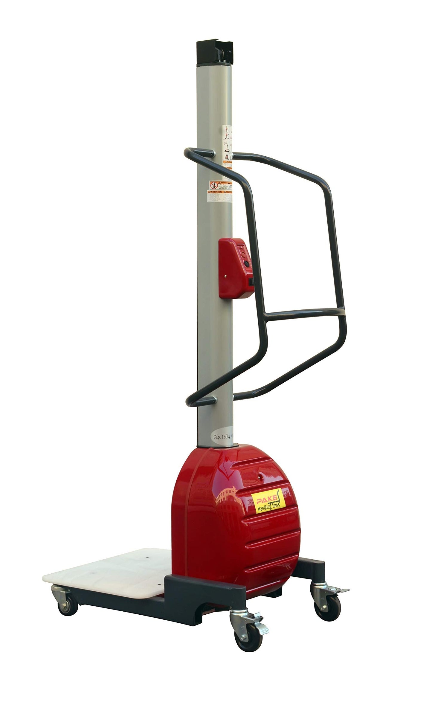 Electric Lift Work Positioner Truck, 330 lbs Capacity, 59" Lift Height, Belt Pulling System, Steel, Lightweight, Quiet and Easily Maneuverable (330lb 59" Raised Platform Height)