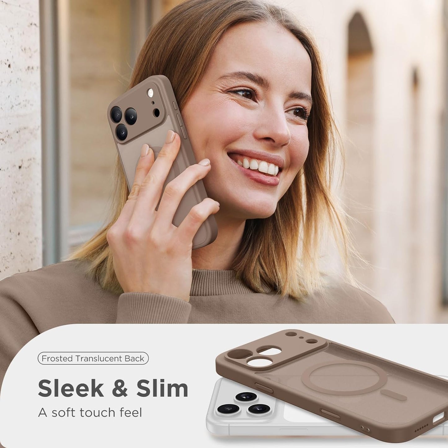 CAPRARO 17 Magnetic for iPhone Pro Case, Upgraded [Full Camera Protection] [Compatible with MagSafe] Protective