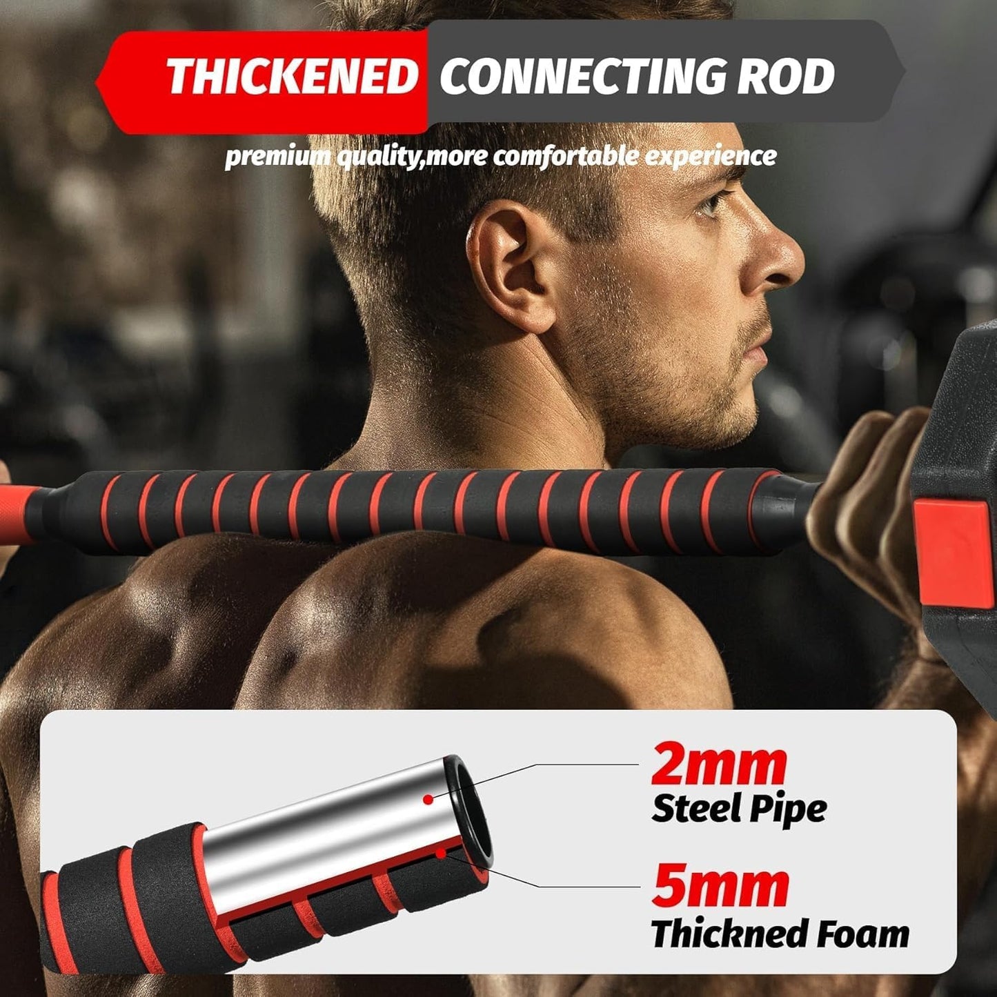 MERXENG Adjustable Dumbbell Set, 44/66/88Lbs 4-in-1 Free Weights for Home Gym, Converts to Kettlebell & Barbell with Connector, Non-Slip Grip, Ideal for Men & Women Strength Training