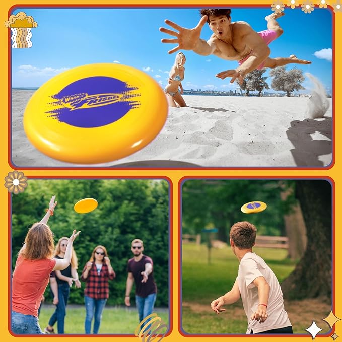 Wham-O Frisbee Cool Flyer Flying Disc, 9.95 Inch Sports Disc Lightweight Durable for Outdoor Beach Park Backyard Game - 130g