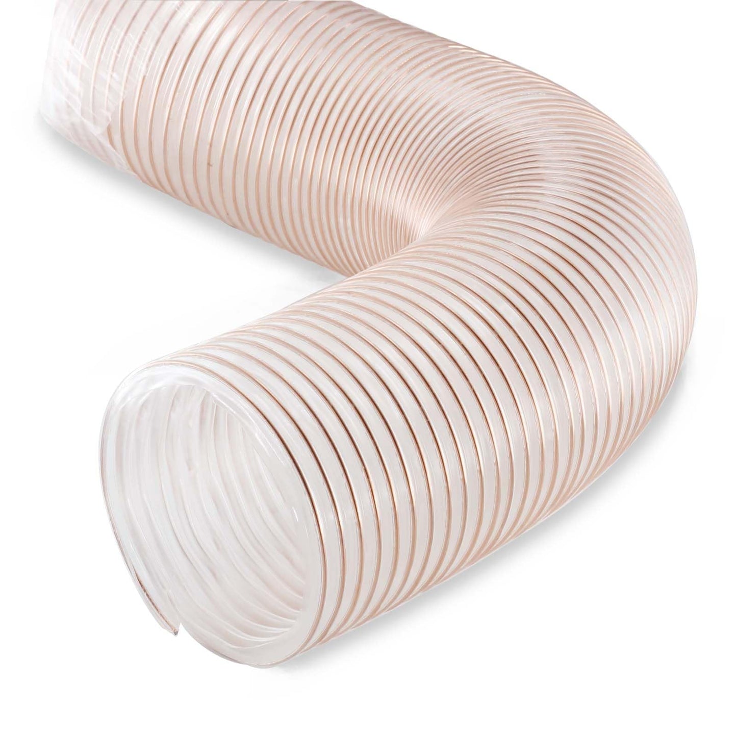 Baoxdparty 8 inch Thickened PU Dust Collection Hose 10 ft Leaf Vac Vacuum Hose Lawn Vacuum Hose PU Flexible Grass Catcher Bagger Fits Most Brands (Clear, 8"X10ft)