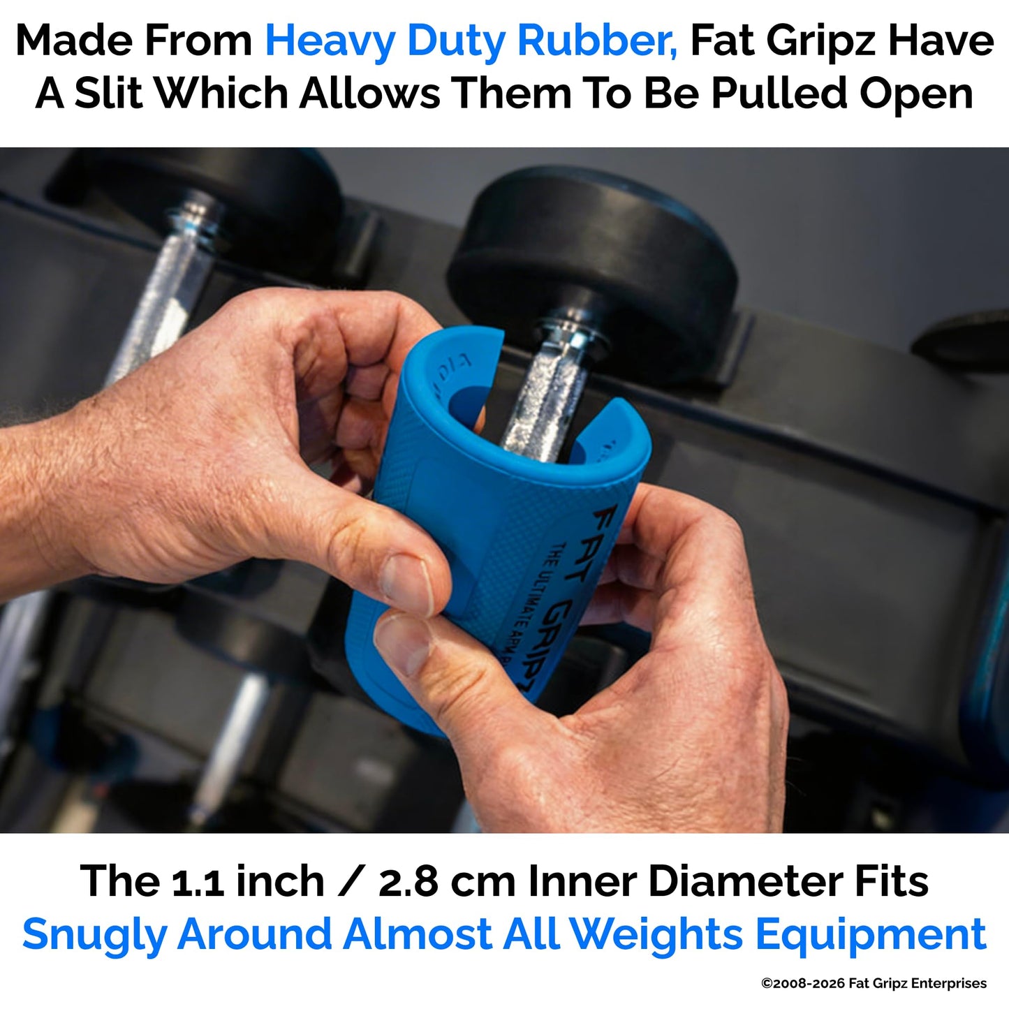 Fat Gripz - Thick Grips - Increased Muscle Fiber Activation - Bigger Arms (4x Men's Health Award Winner)