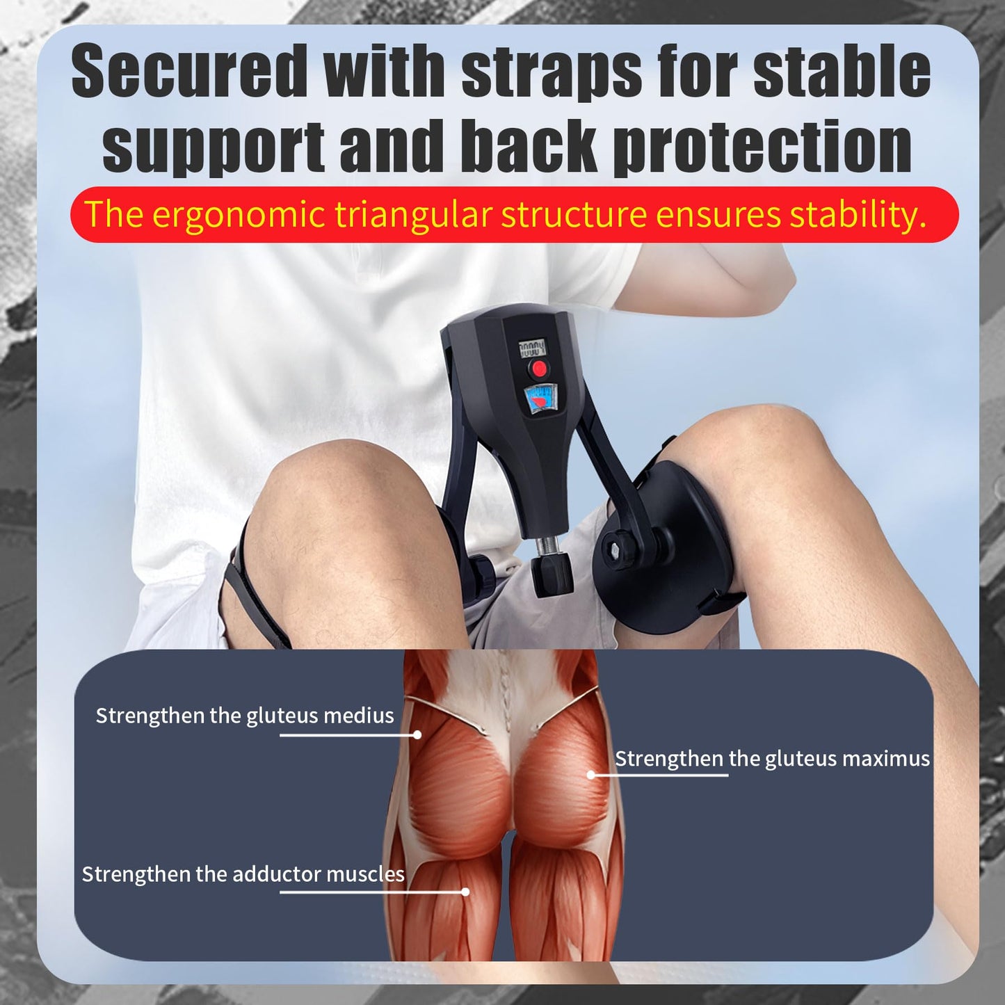 Bula Bola Thigh Trainer Pro 0-132 lbs Adjustable Resistance, Inner Thigh & Pelvic Floor Kegel Exerciser with Arm Workout Handles & Wireless Jump Rope for Home Fitness for Women & Men (Gray)