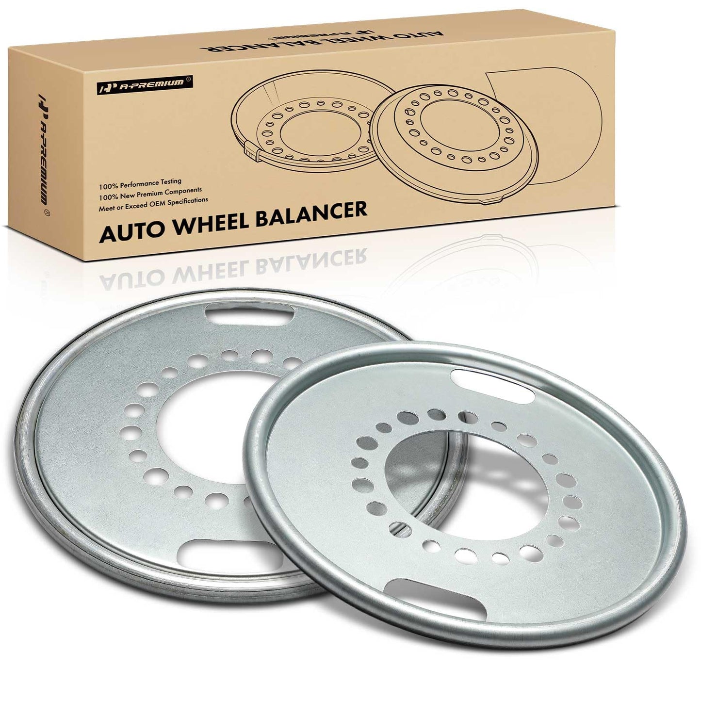 A-Premium 2Pcs Auto Wheel Balancer Compatible with Heavy Duty Trucks/Bus/Motorhome Have 588 mm Wheel