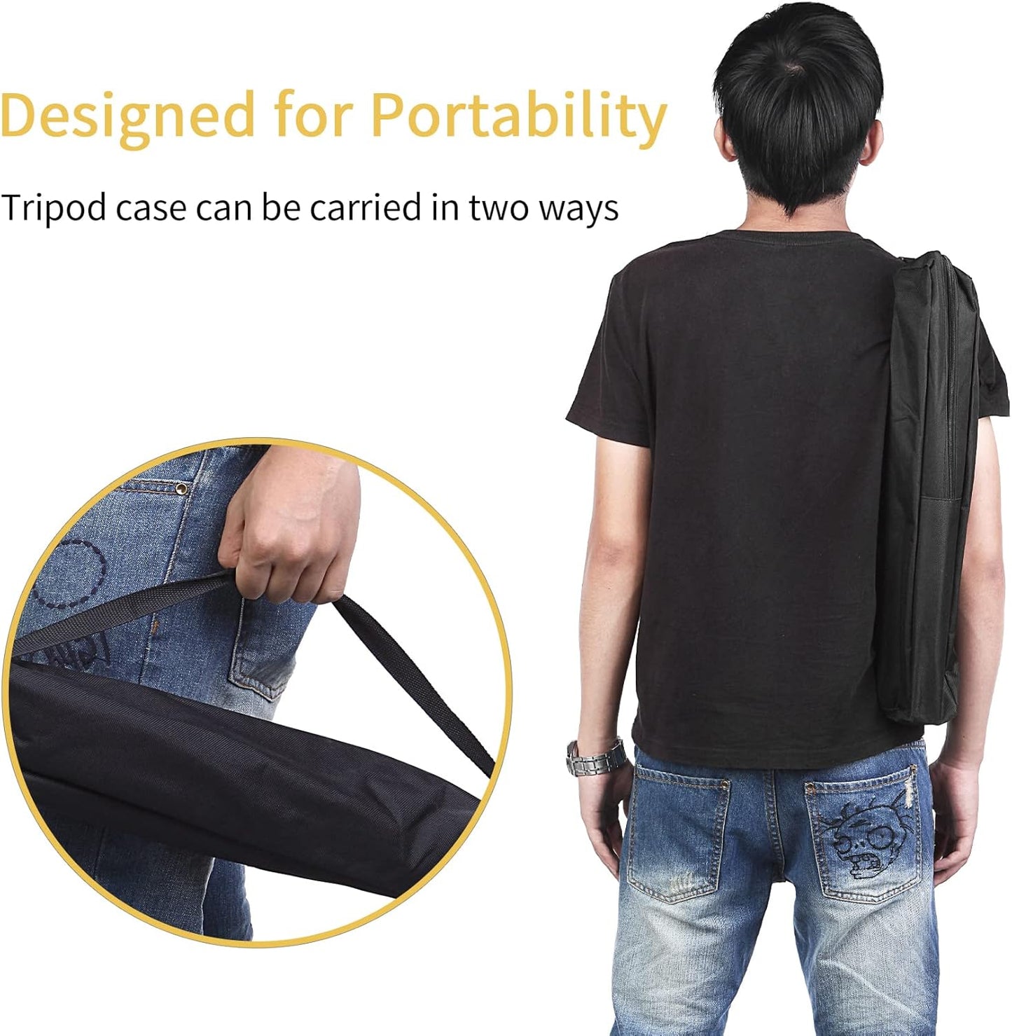 23.6in Meking Carrying Case Bag with Strap for Light Stand Tripod Monopod Photography Photo Studio