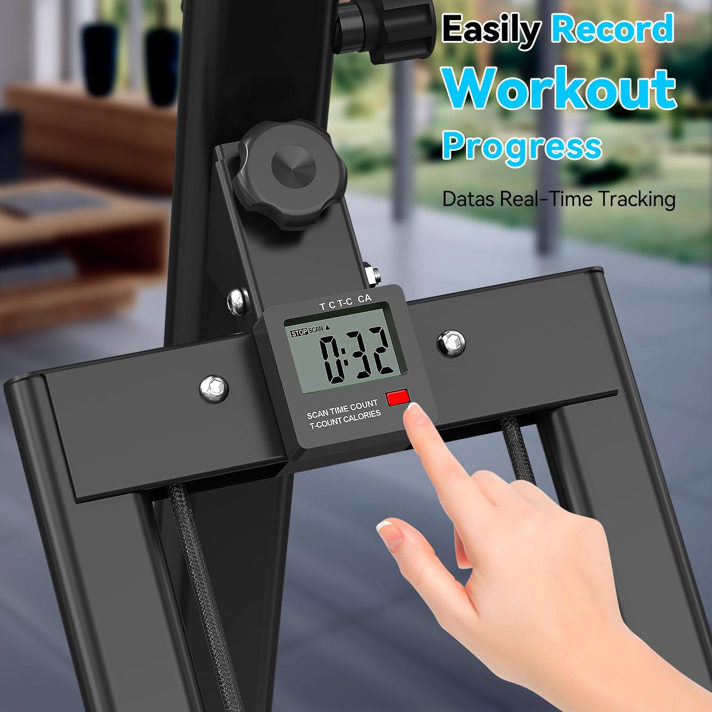 Stair Stepper for Home,Stair Climber Foldable,Large Pedal Vertical Climber Machine for Full-Body Workout,Steppers for Exercise at Home with 300LBS Loading Capacity (Single handrail-Black)