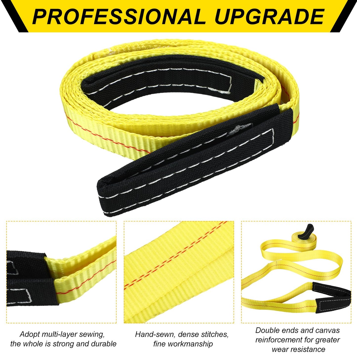 Shappy 2 Pcs 10' x 1" Lifting Sling Straps Heavy Duty Lifting Nylon Sling Web Slings Tree Saver Recovery Strap for Constructions, Steel, Trailer