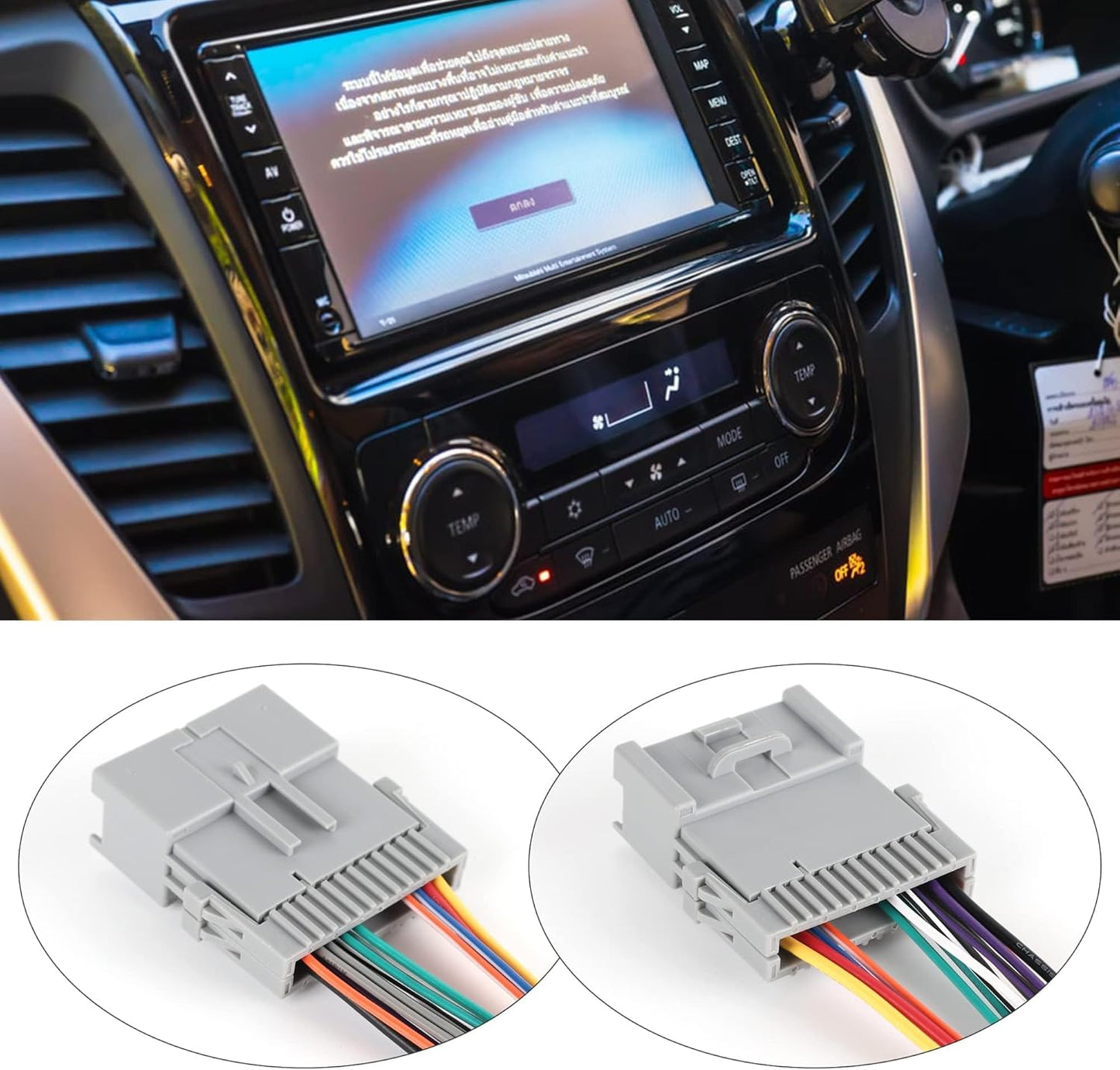 2002-2008 RED WOLF Stereo Wiring Harness Fit for GMC Envoy Sierra Chevy Silverado Impala Aftermarket Stereo Radio Wire
