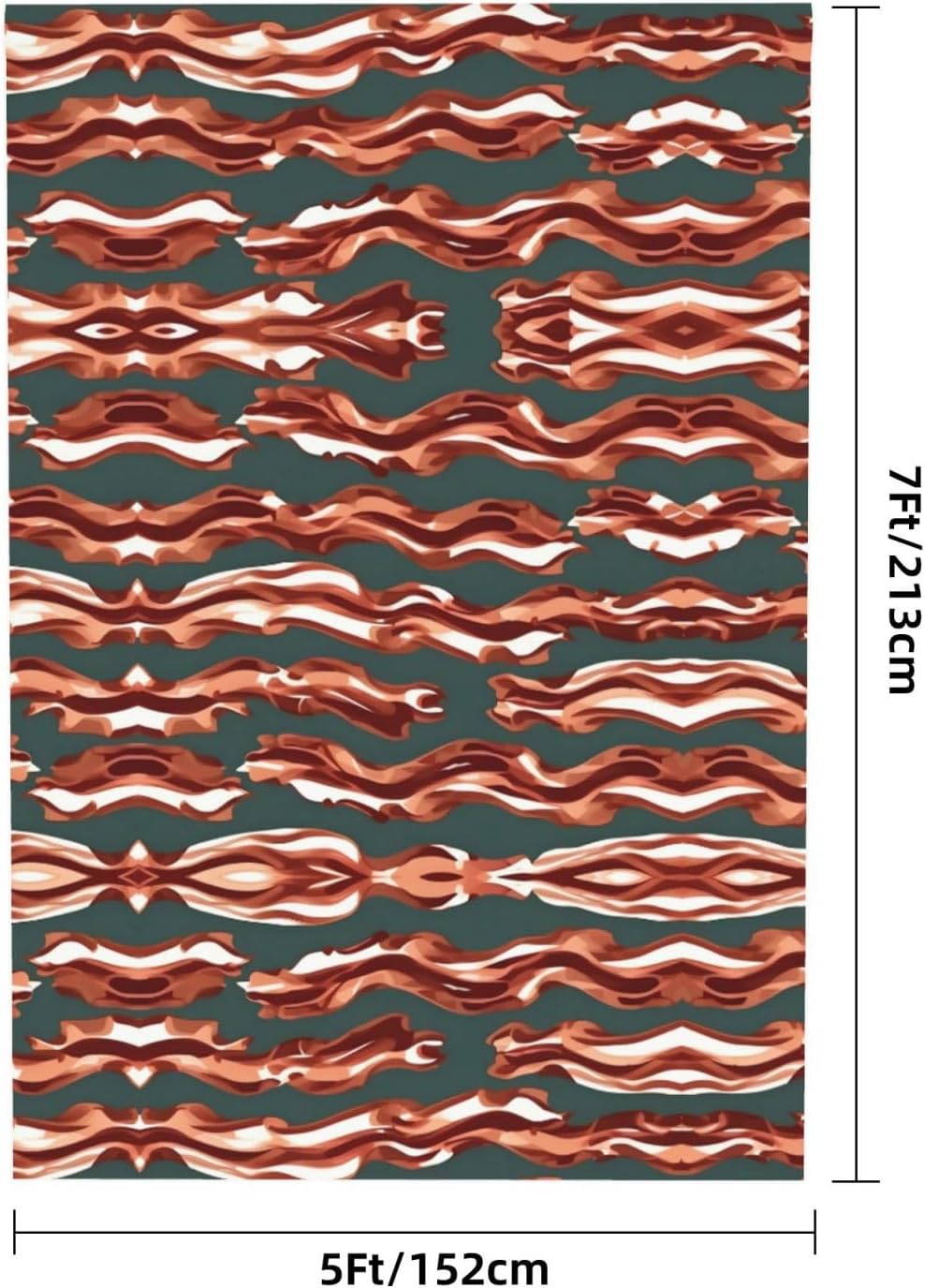 YQxwJL Bacon Pattern Print Studio Backdrop, Large Photo Backdrop for Professional Photography Studio and Events(No