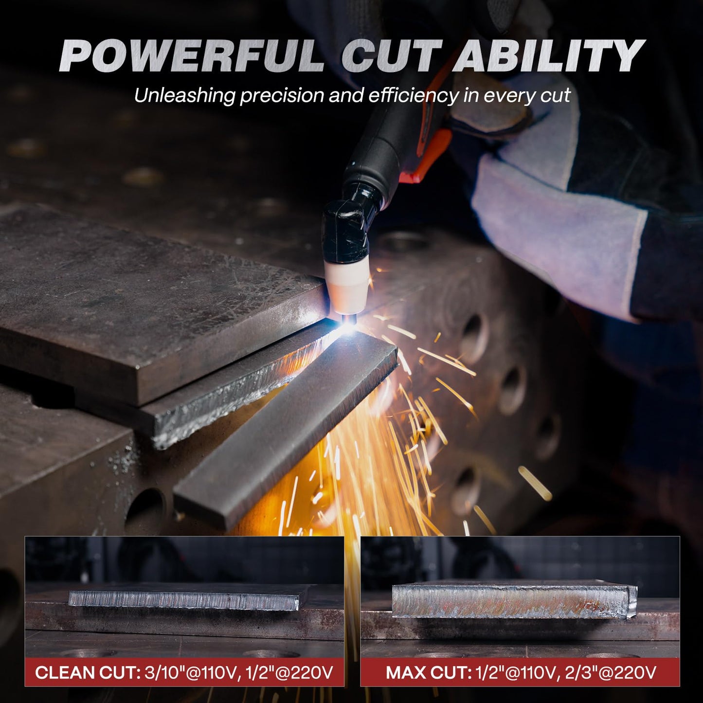 ARCCAPTAIN 50Amps Plasma Cutter and Intelligent Auto-Shade Welding Helmet