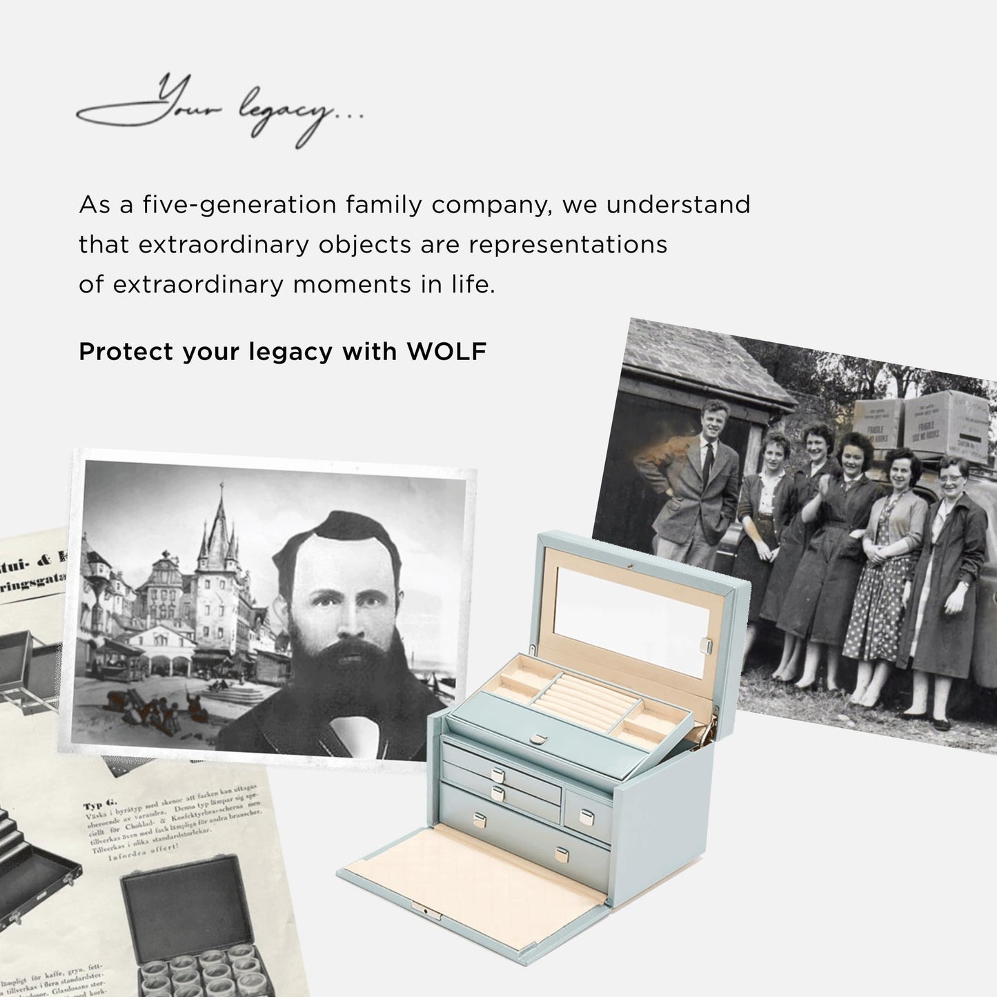 WOLF Windsor 15-Piece Watch Box, Black - Features 15 Watch Compartments & Vegan Leather Exterior