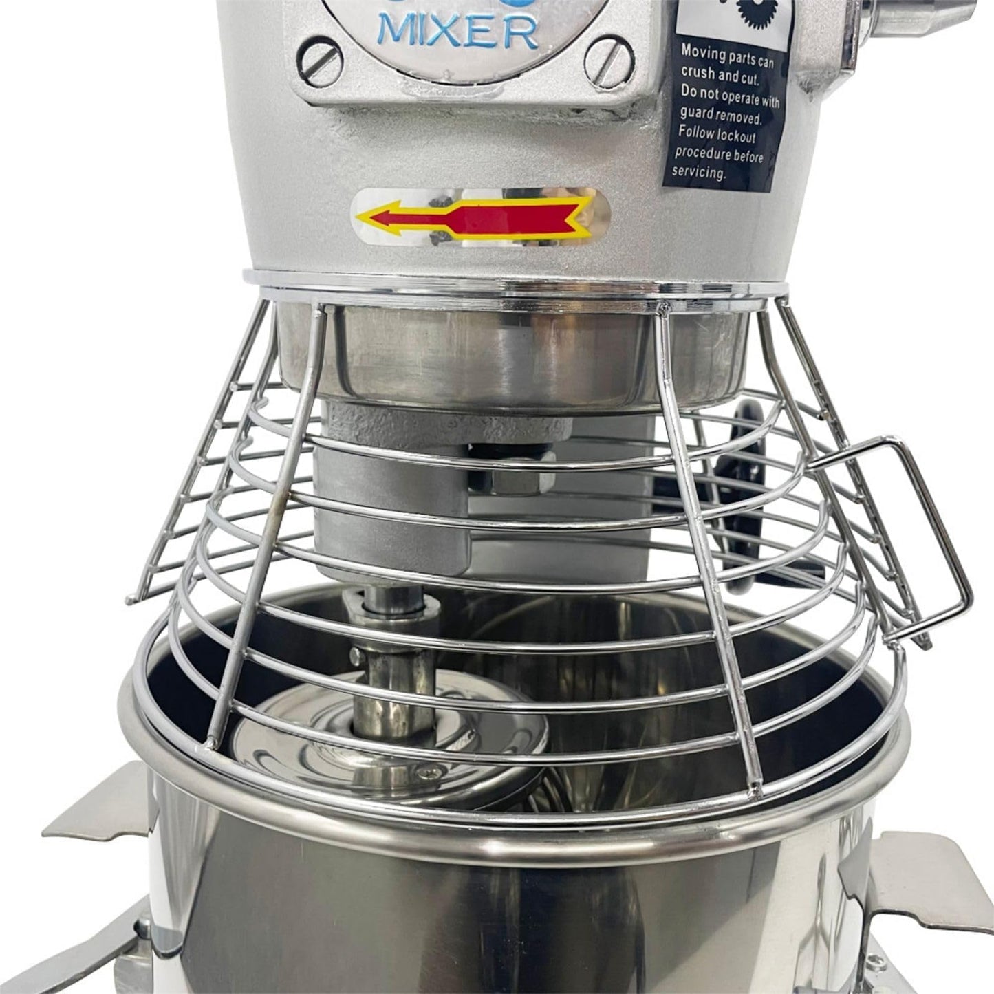 BEILOCKERY 15L Commercial Food Stand Mixer, 3-Speeds Adjustable 110V Dough Mixer, 450W Electric Dough Mixing Machine with 3 Mixing Tools
